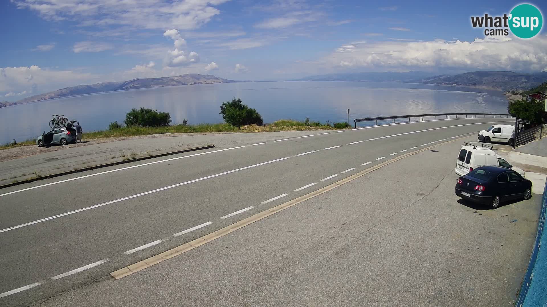Webcam Adria-Autobahn D8 bei SENJ – Blick auf die Insel KRK