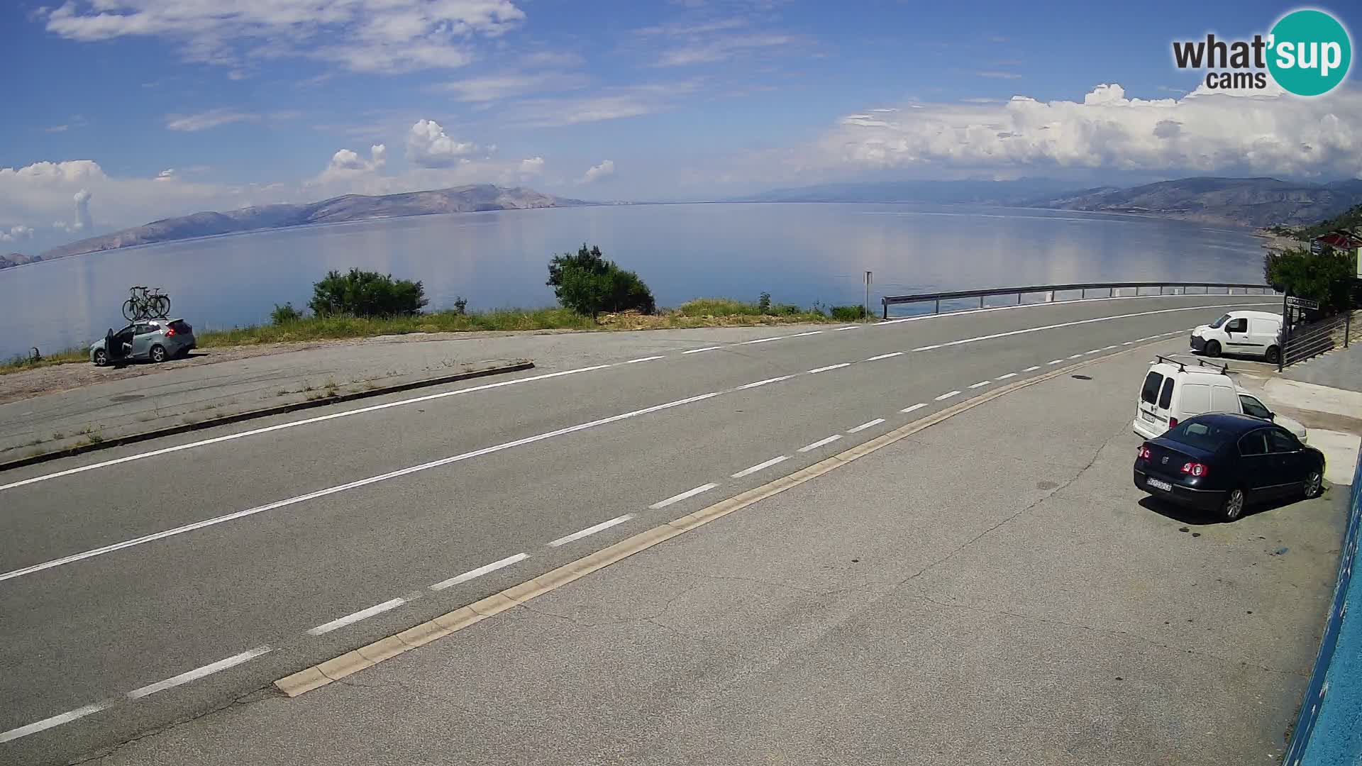 Webcam autoroute Adriatique D8 près de SENJ – vue sur l’île de KRK