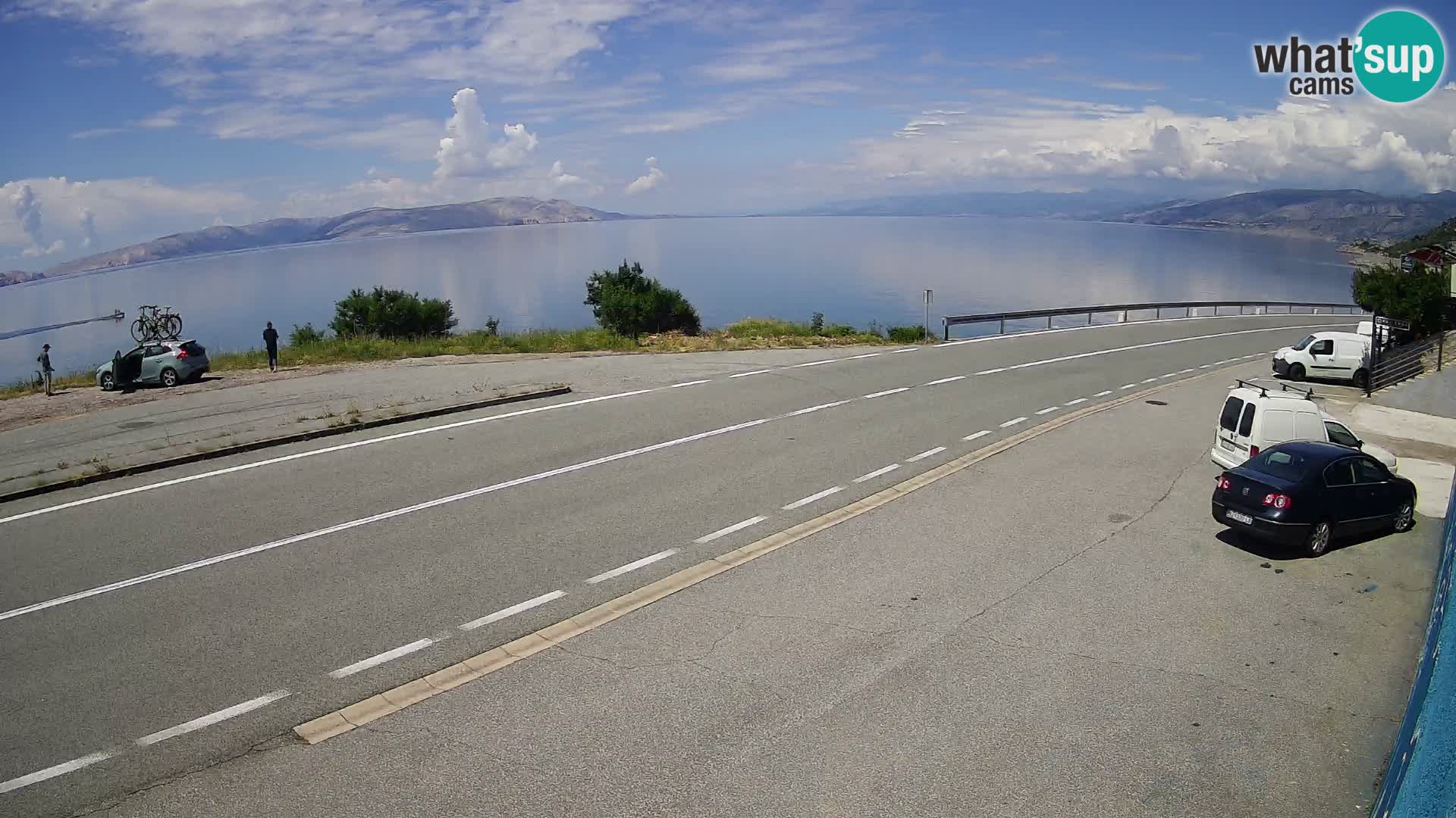 Webcam autoroute Adriatique D8 près de SENJ – vue sur l’île de KRK