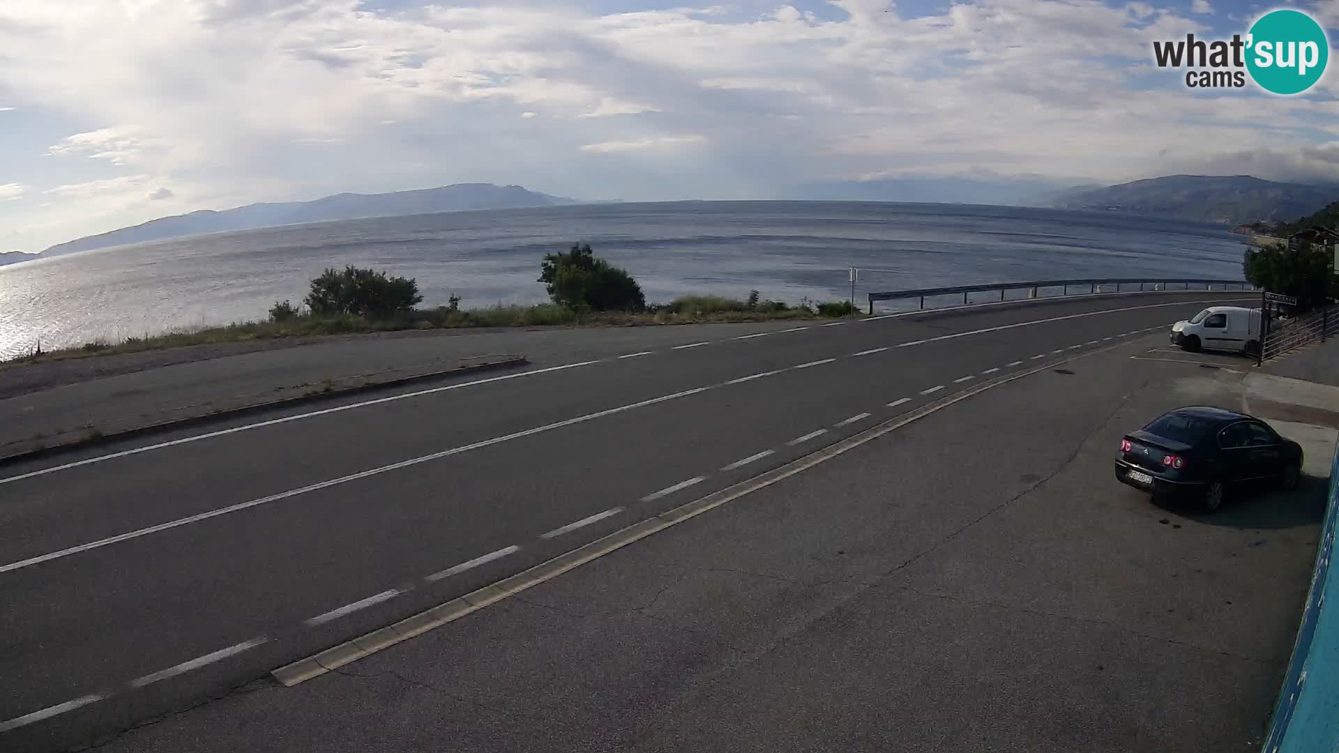 Webcam Adria-Autobahn D8 bei SENJ – Blick auf die Insel KRK