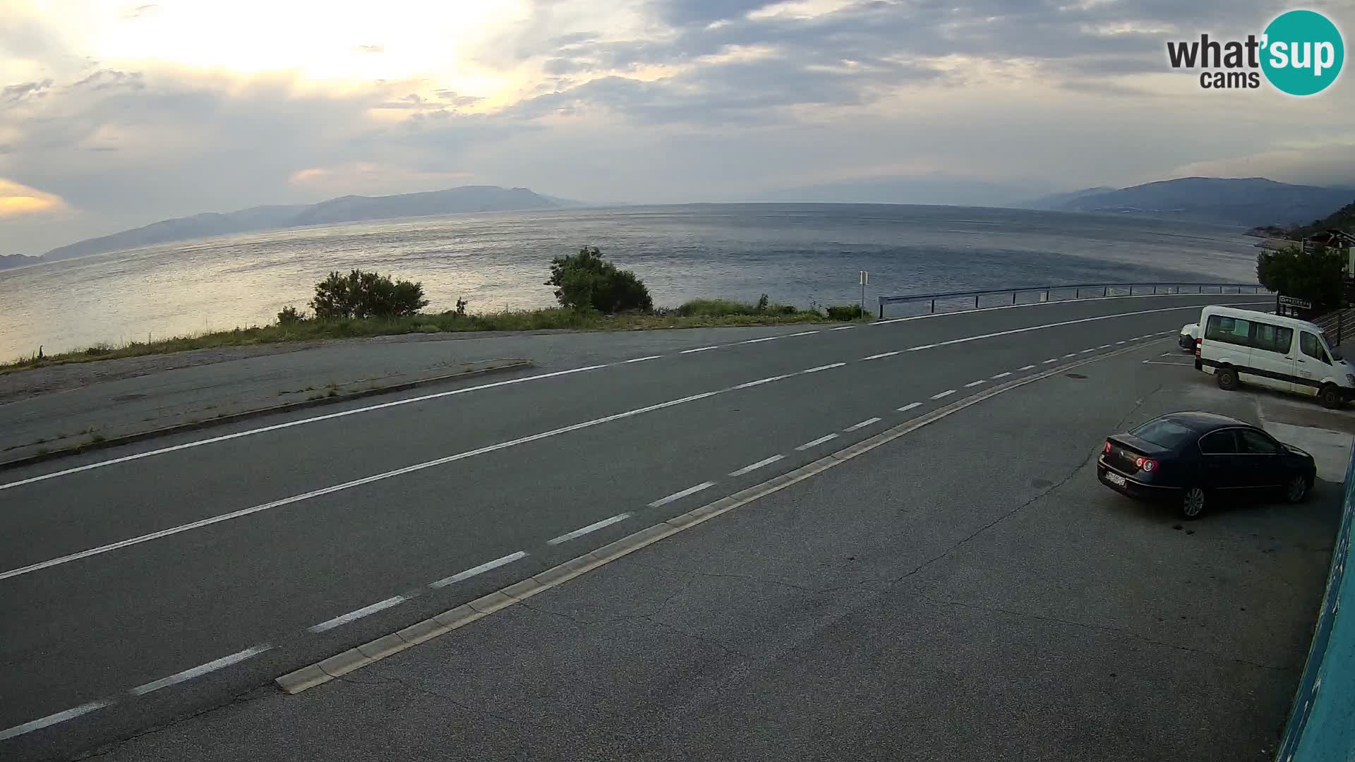 Webcam Adria-Autobahn D8 bei SENJ – Blick auf die Insel KRK