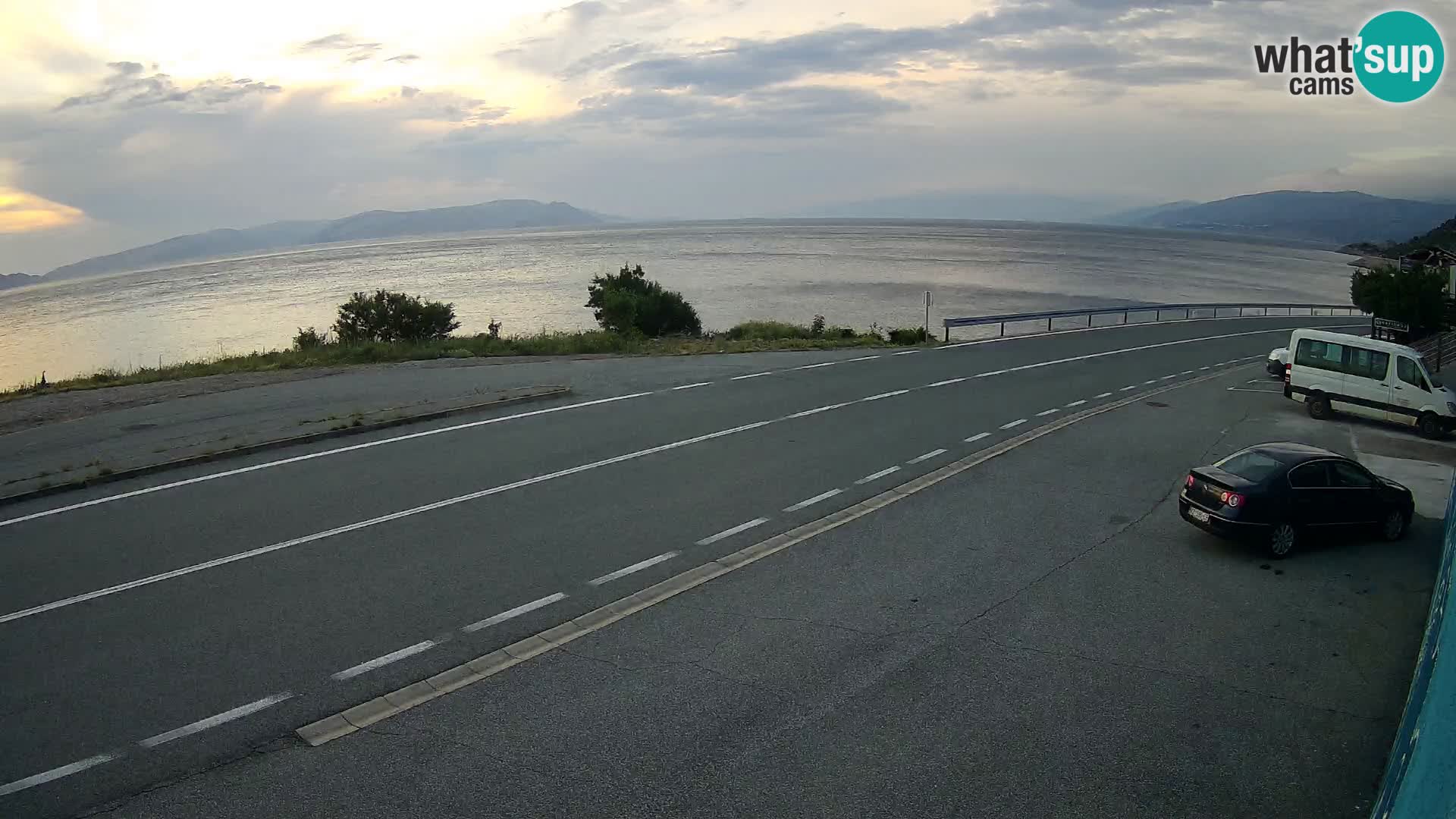 Webcam autoroute Adriatique D8 près de SENJ – vue sur l’île de KRK