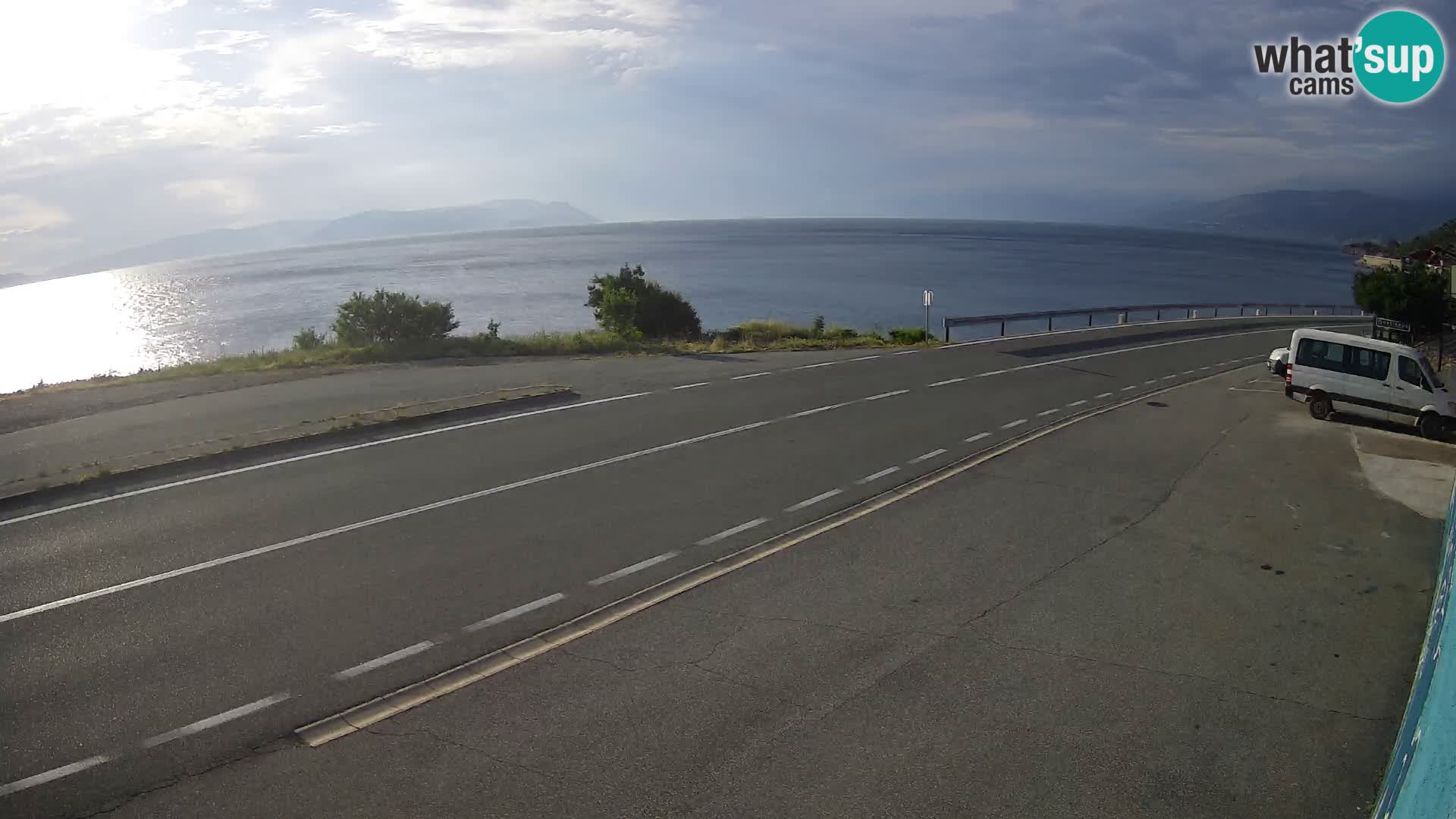 Webcam autoroute Adriatique D8 près de SENJ – vue sur l’île de KRK