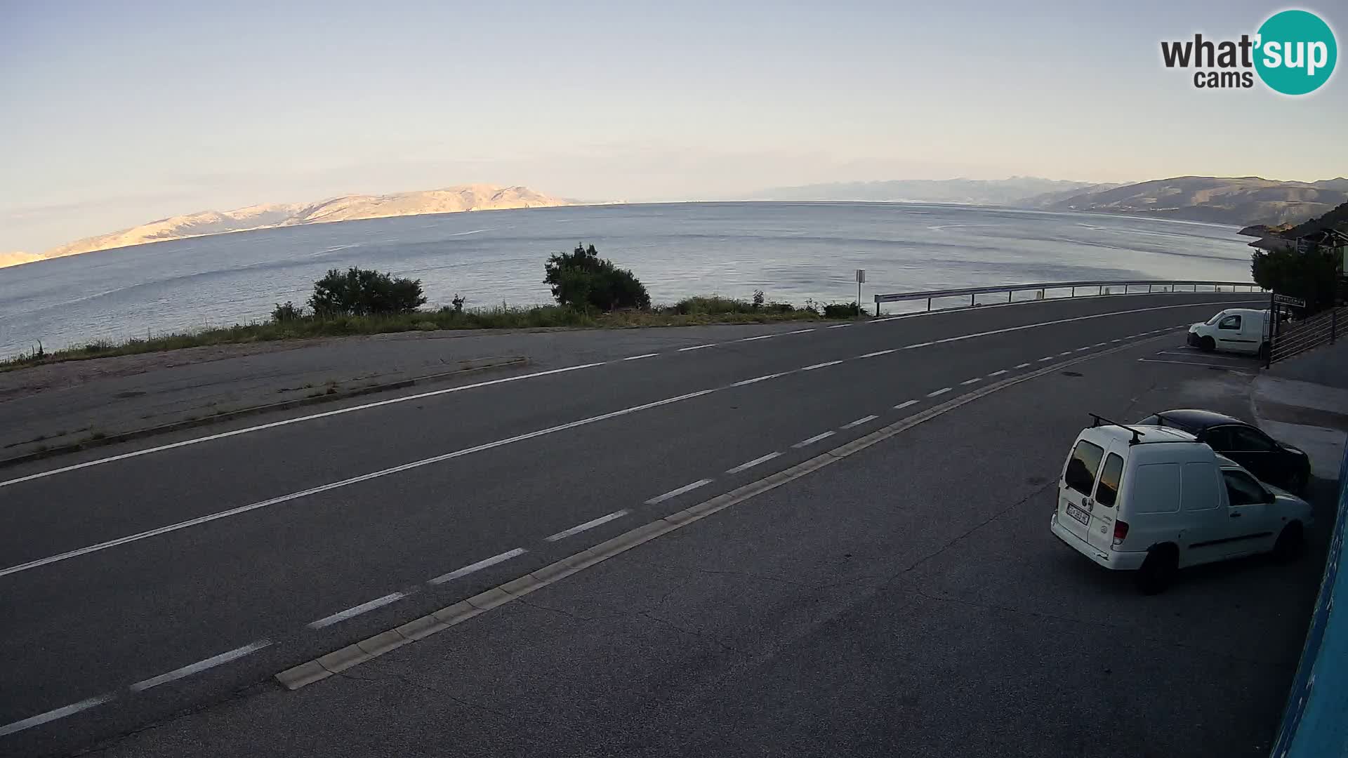 Webcam Adria-Autobahn D8 bei SENJ – Blick auf die Insel KRK