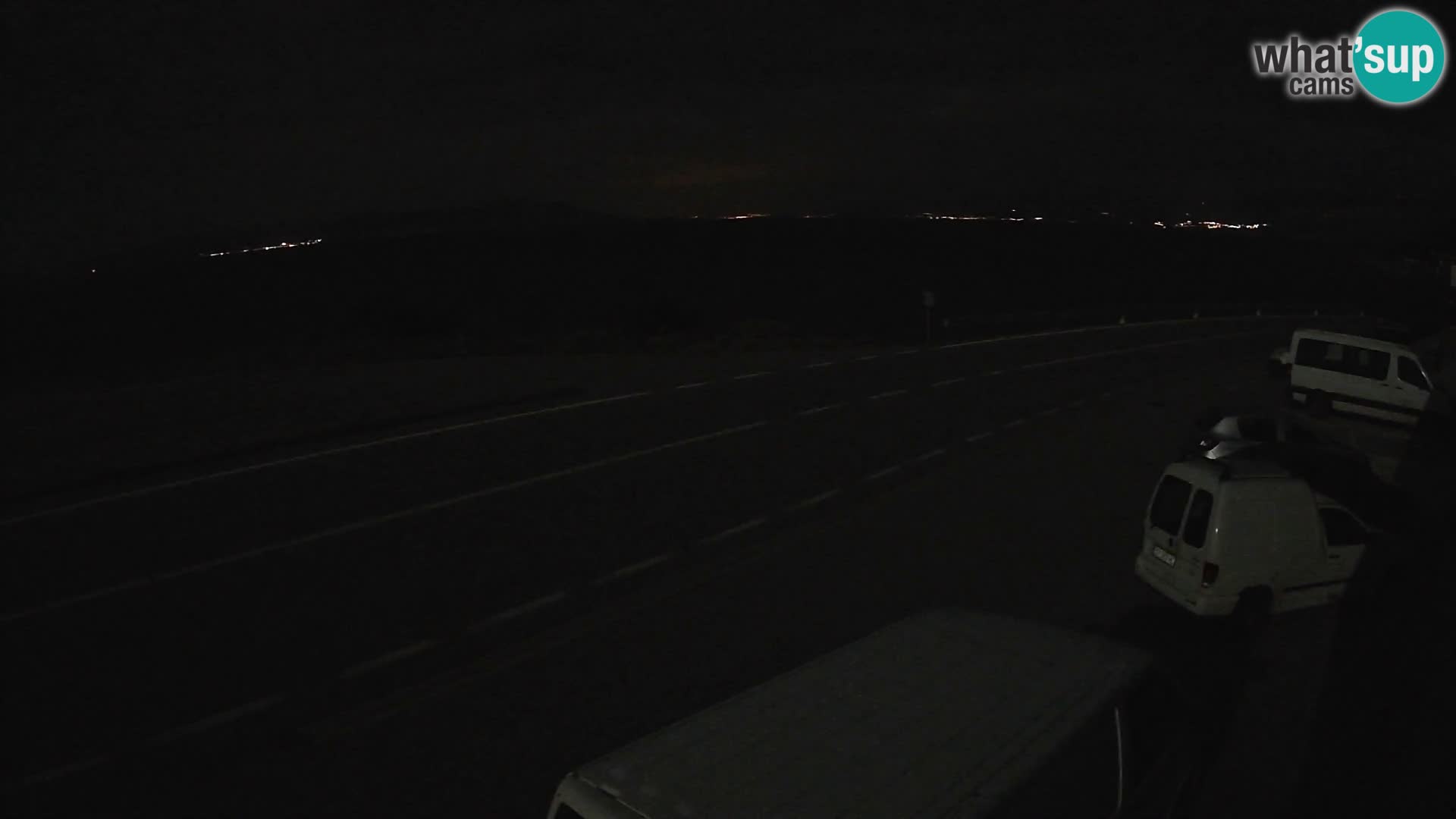 Webcam autopista adriática D8 cerca de SENJ – vista de la isla de KRK