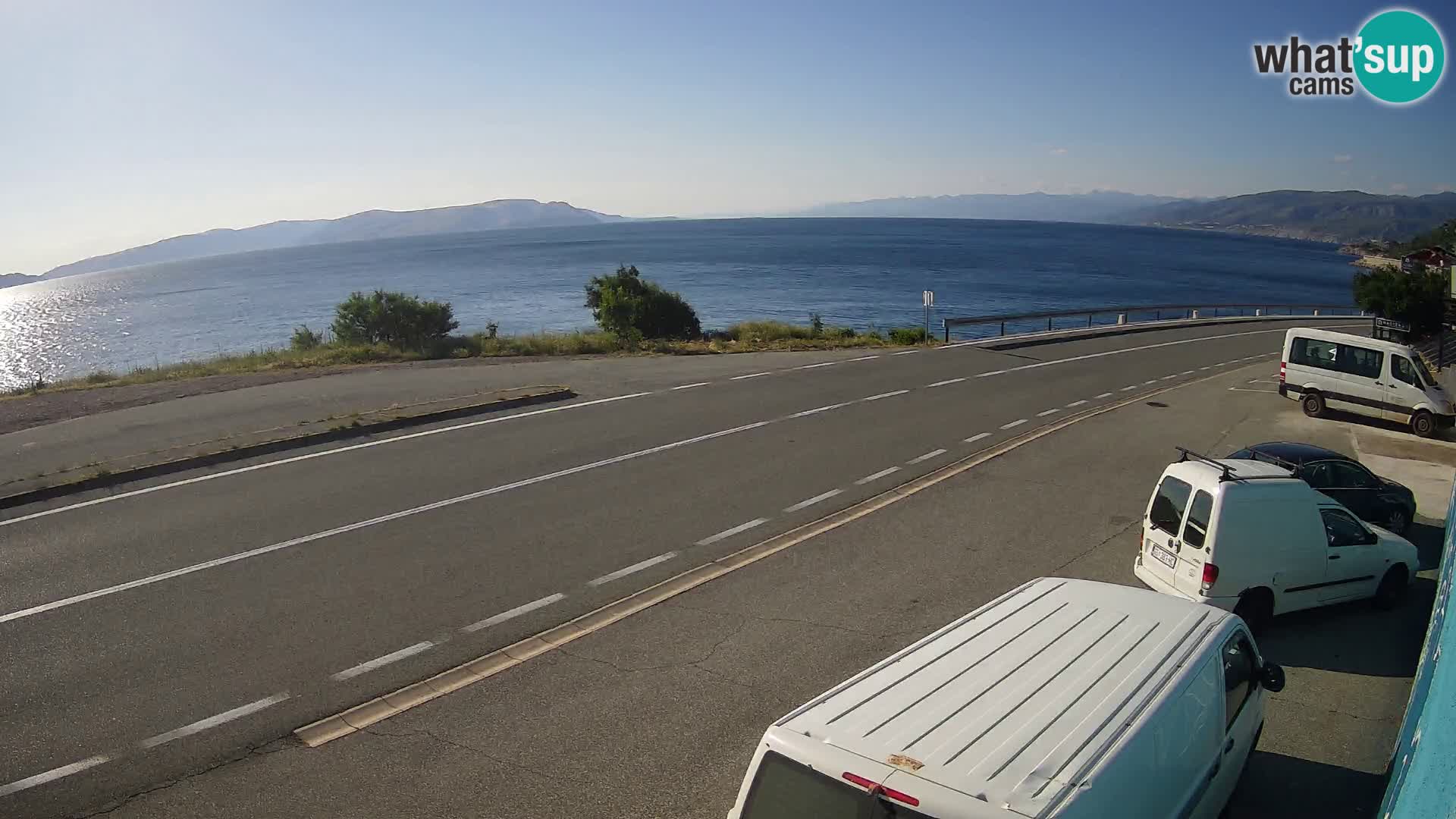 Webcam autopista adriática D8 cerca de SENJ – vista de la isla de KRK