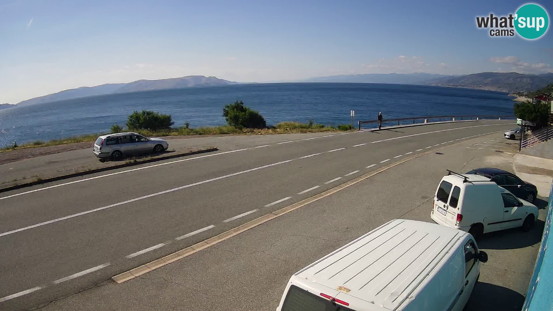 Webcam autoroute Adriatique D8 près de SENJ – vue sur l’île de KRK