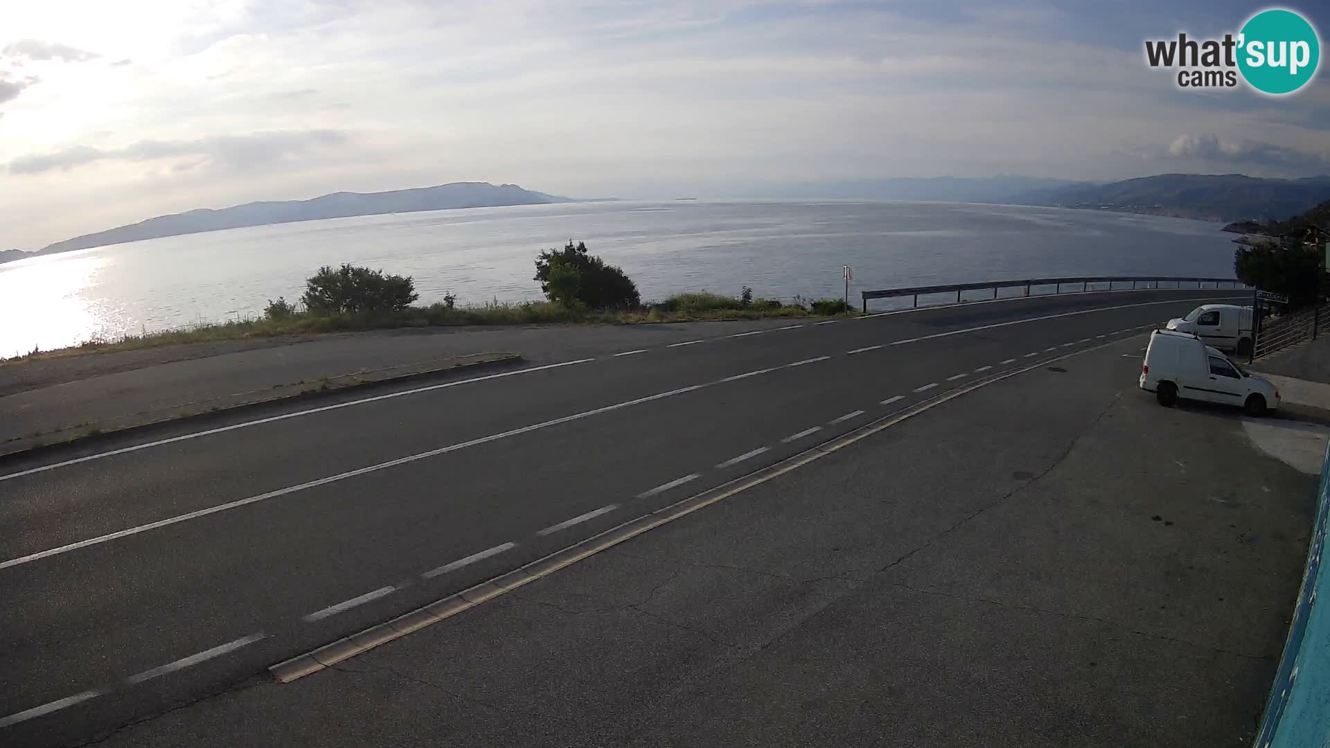 Webcam Adria-Autobahn D8 bei SENJ – Blick auf die Insel KRK