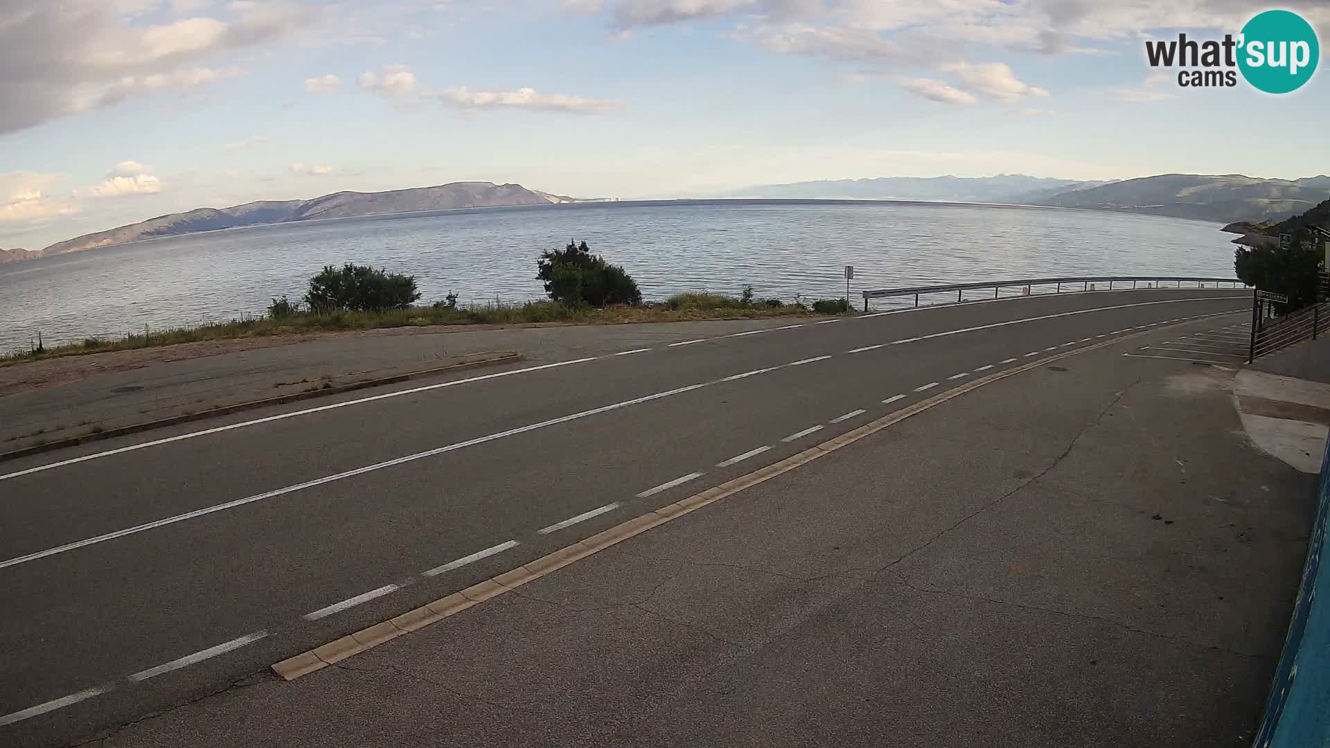 Webcam Adria-Autobahn D8 bei SENJ – Blick auf die Insel KRK