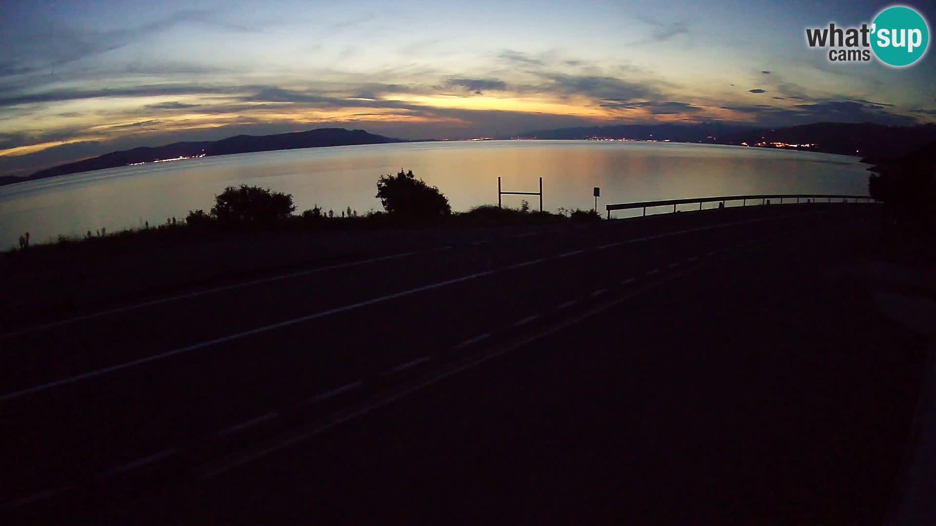 Webcam Adriatic highway D8 near SENJ – view to KRK island