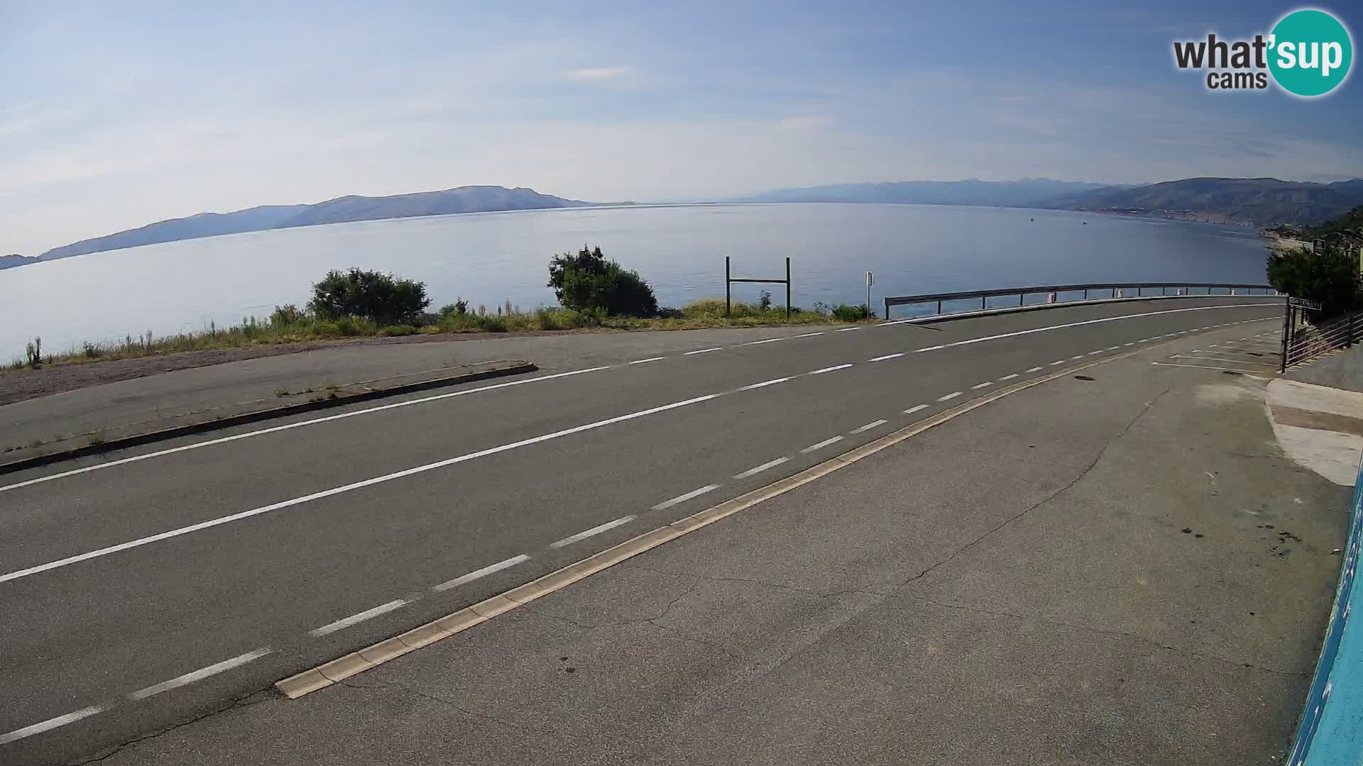 Webcam autoroute Adriatique D8 près de SENJ – vue sur l’île de KRK