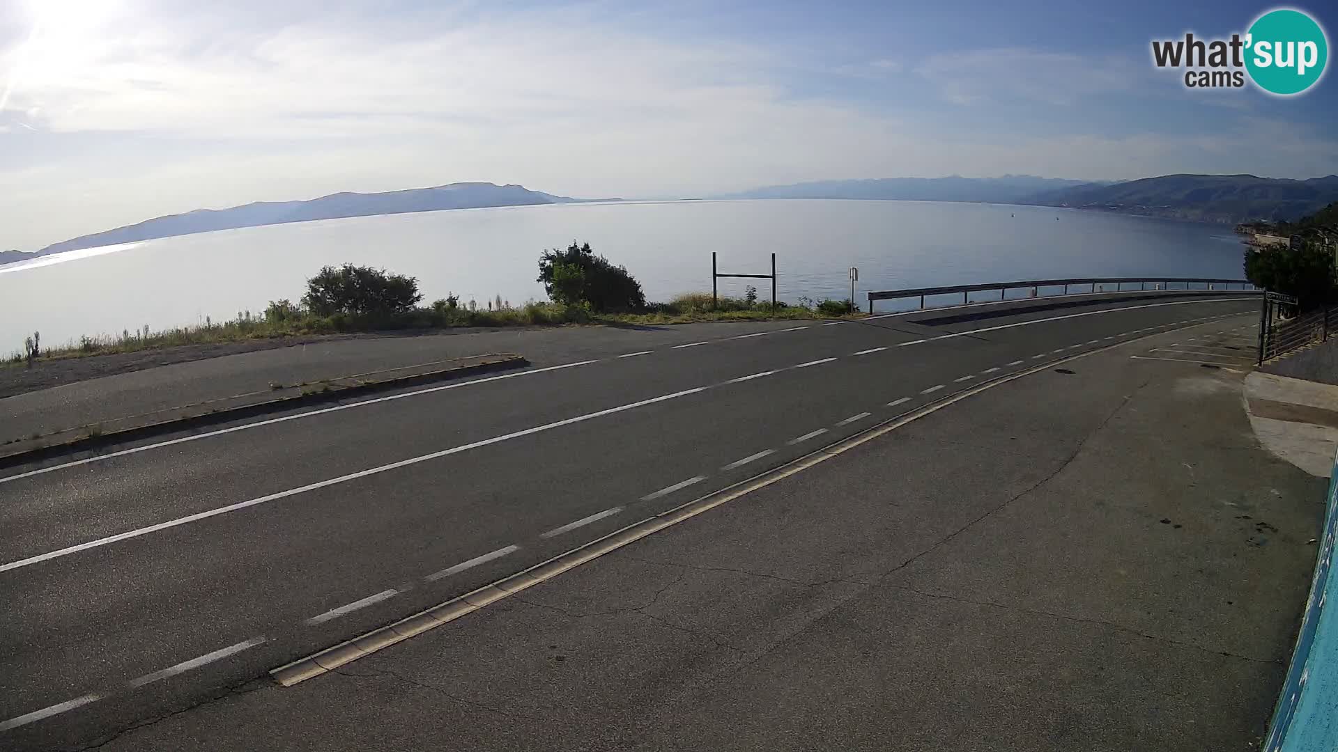 Webcam autoroute Adriatique D8 près de SENJ – vue sur l’île de KRK