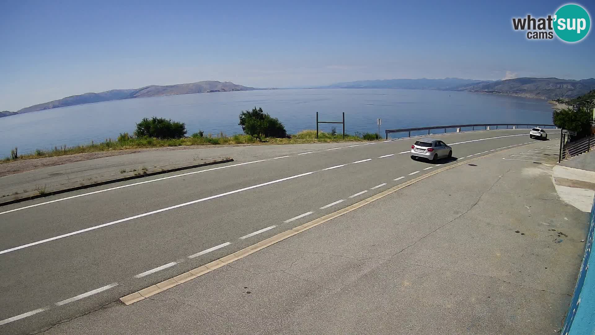 Webcam autoroute Adriatique D8 près de SENJ – vue sur l’île de KRK