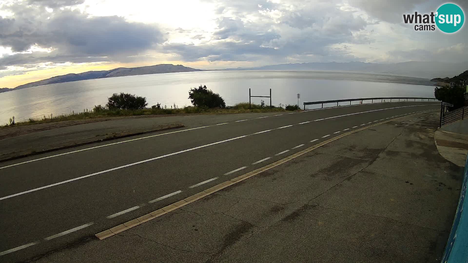 Webcam Adria-Autobahn D8 bei SENJ – Blick auf die Insel KRK