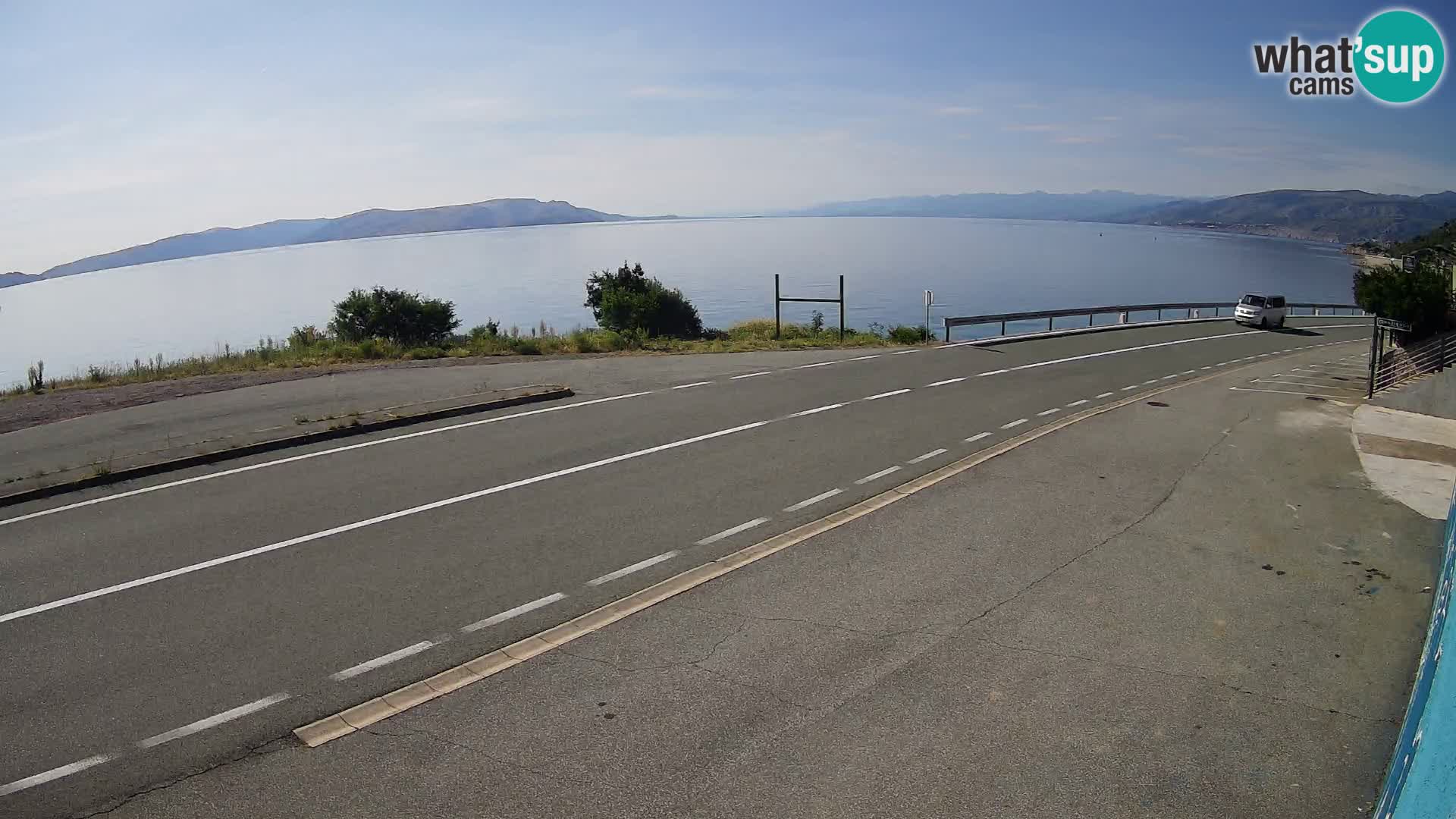 Webcam autoroute Adriatique D8 près de SENJ – vue sur l’île de KRK