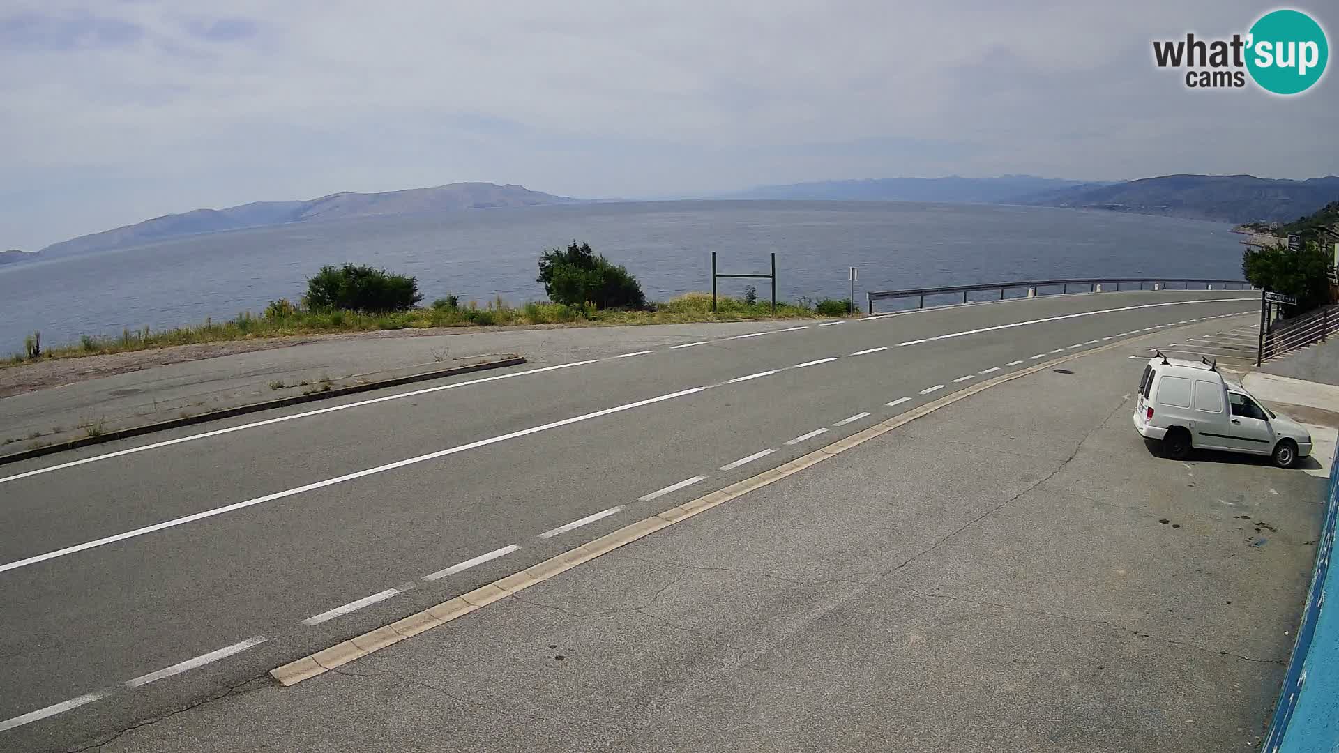 Webcam autoroute Adriatique D8 près de SENJ – vue sur l’île de KRK