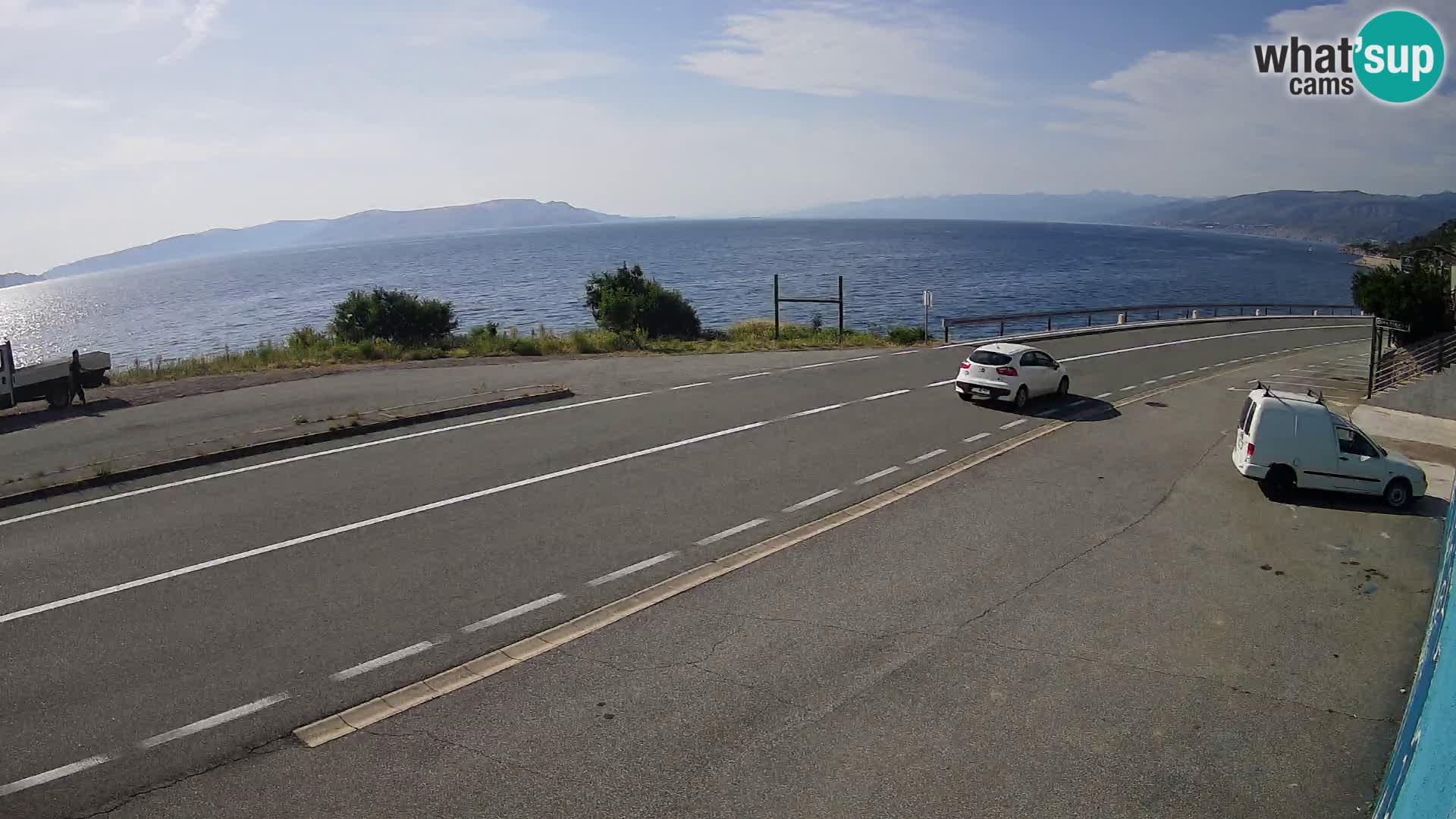 Webcam Adria-Autobahn D8 bei SENJ – Blick auf die Insel KRK