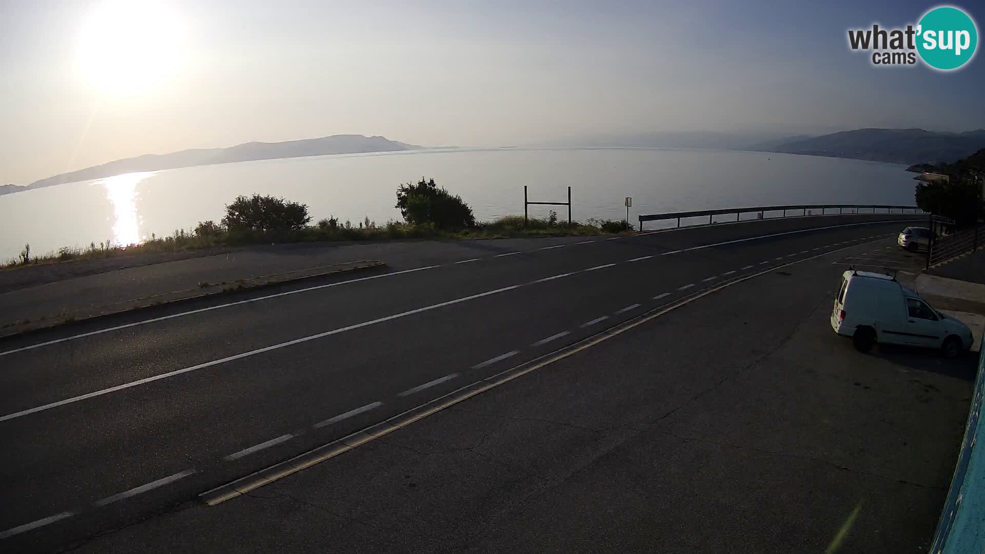 Webcam autoroute Adriatique D8 près de SENJ – vue sur l’île de KRK