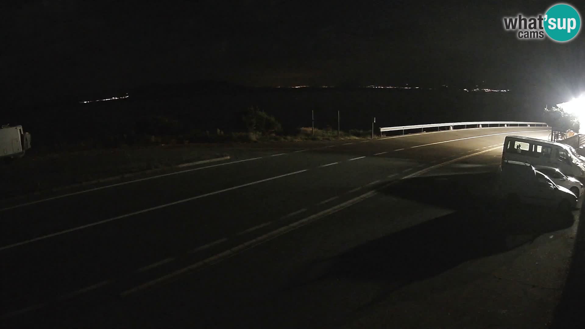 Webcam Adria-Autobahn D8 bei SENJ – Blick auf die Insel KRK