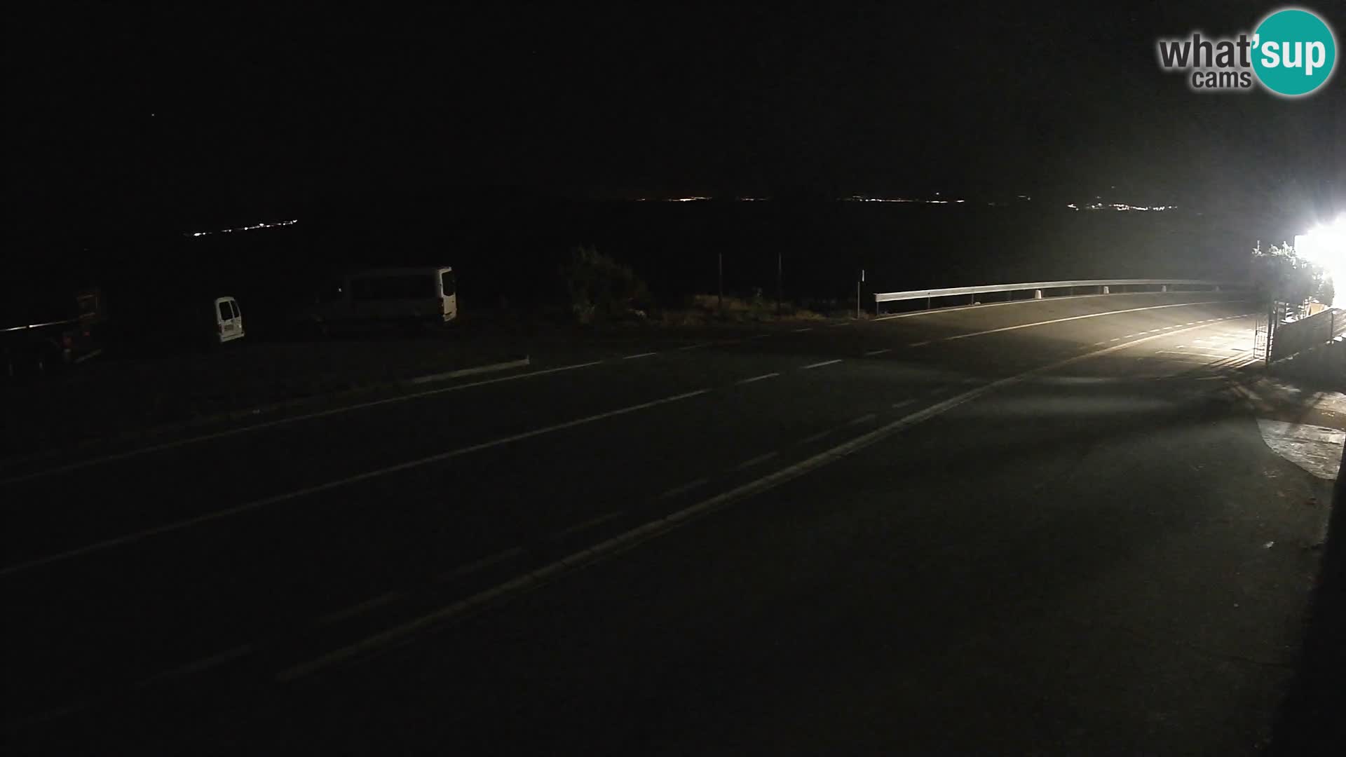 Webcam Adriatic highway D8 near SENJ – view to KRK island
