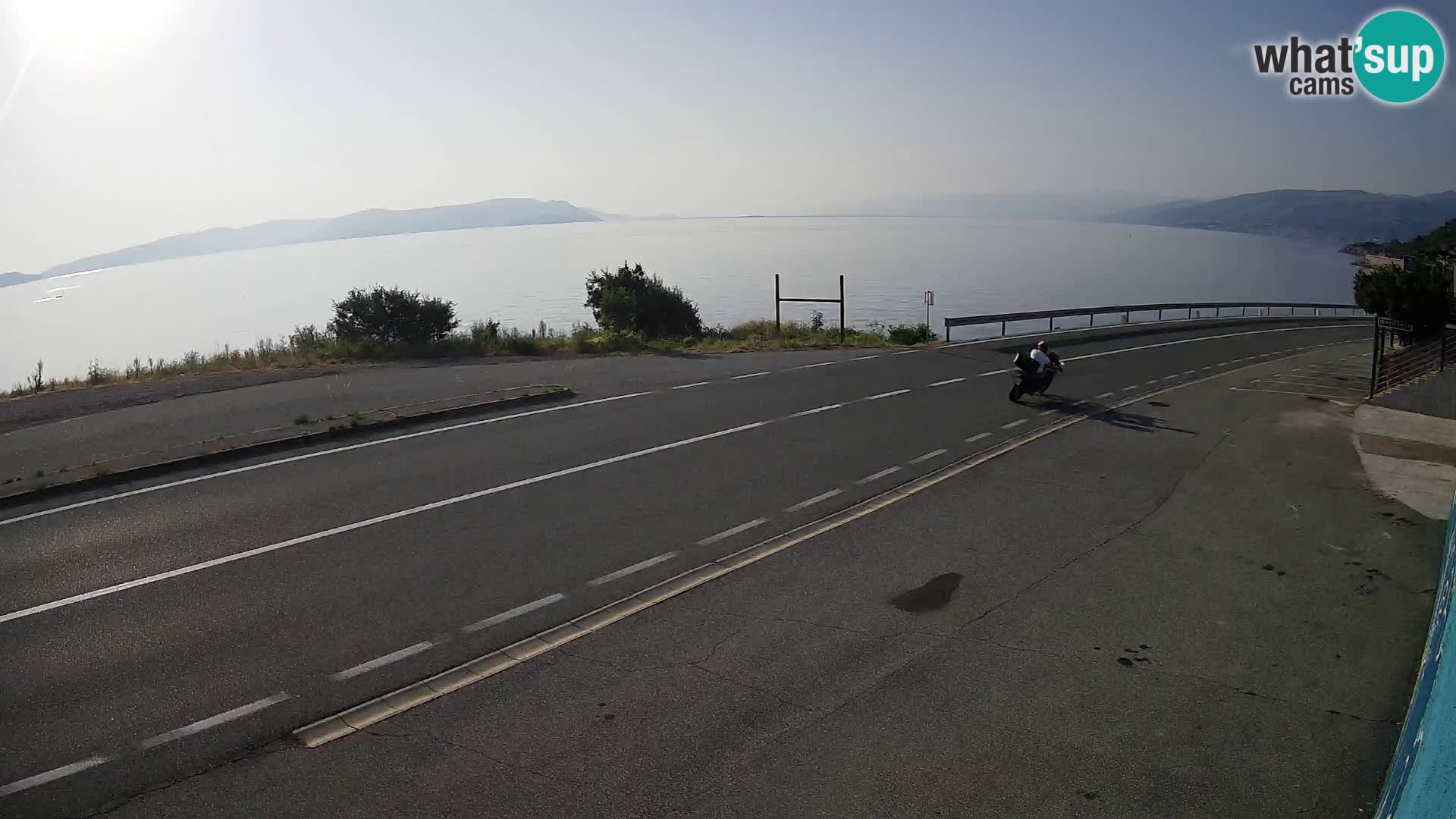 Webcam Adriatic highway D8 near SENJ – view to KRK island