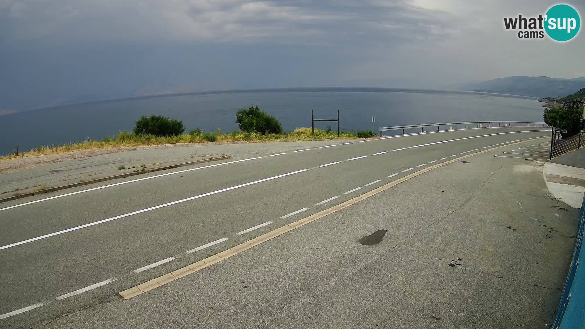 Webcam Adria-Autobahn D8 bei SENJ – Blick auf die Insel KRK
