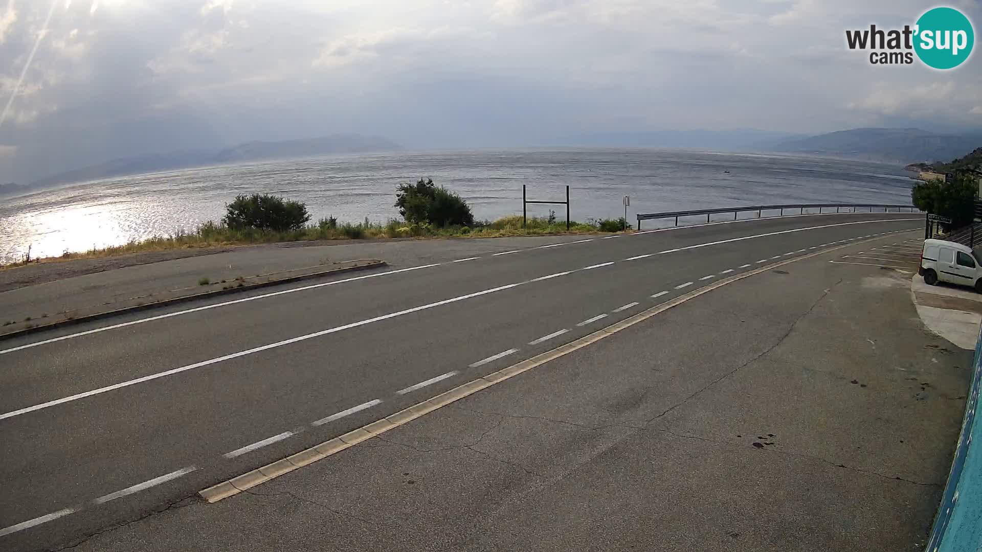 Webcam autoroute Adriatique D8 près de SENJ – vue sur l’île de KRK