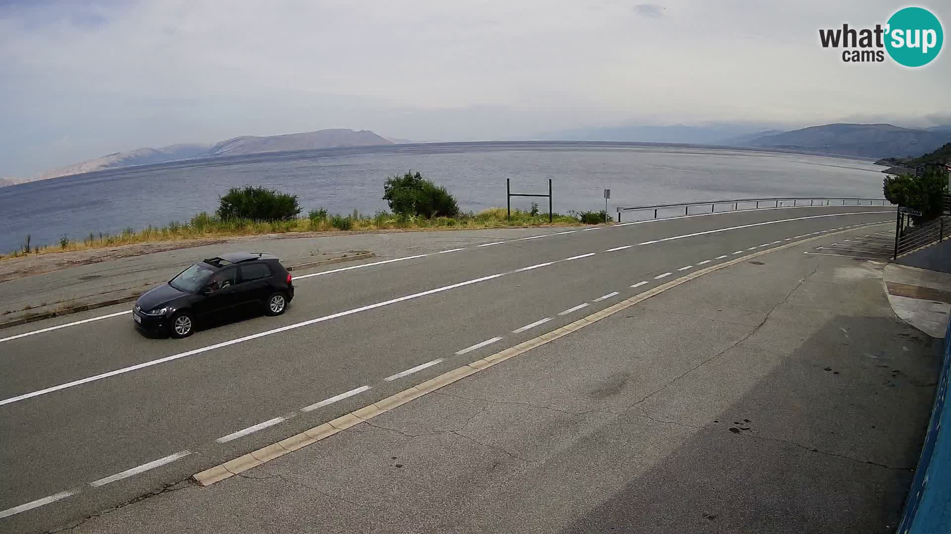 Webcam autopista adriática D8 cerca de SENJ – vista de la isla de KRK