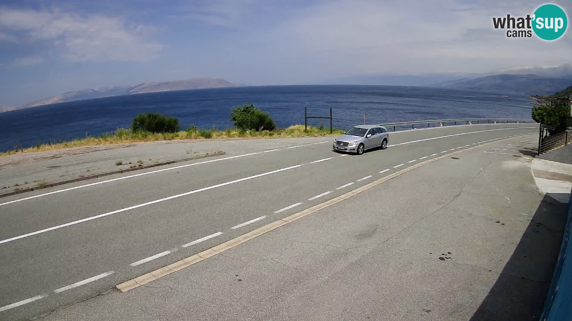 Webcam Adria-Autobahn D8 bei SENJ – Blick auf die Insel KRK
