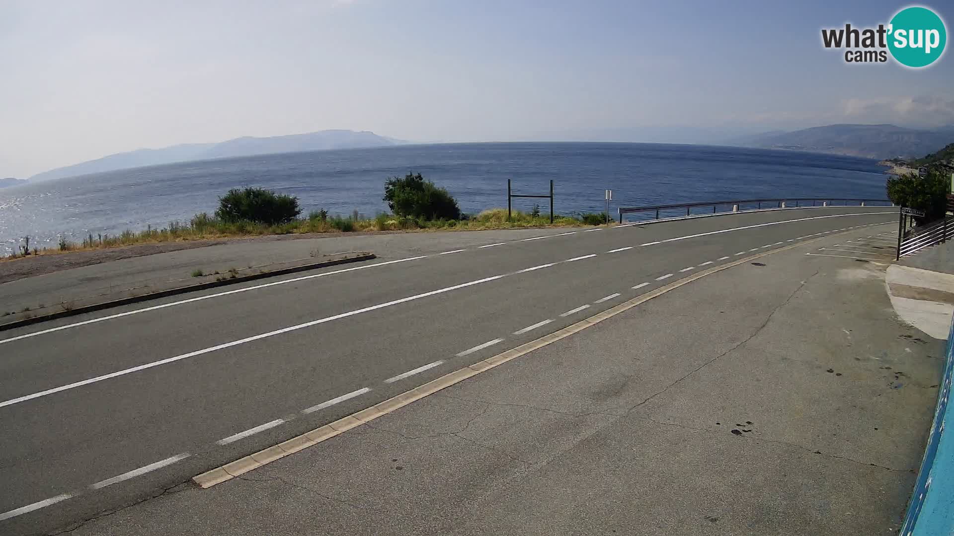 Webcam autopista adriática D8 cerca de SENJ – vista de la isla de KRK