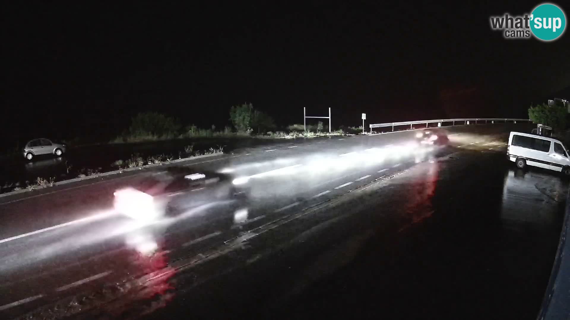 Webcam autopista adriática D8 cerca de SENJ – vista de la isla de KRK