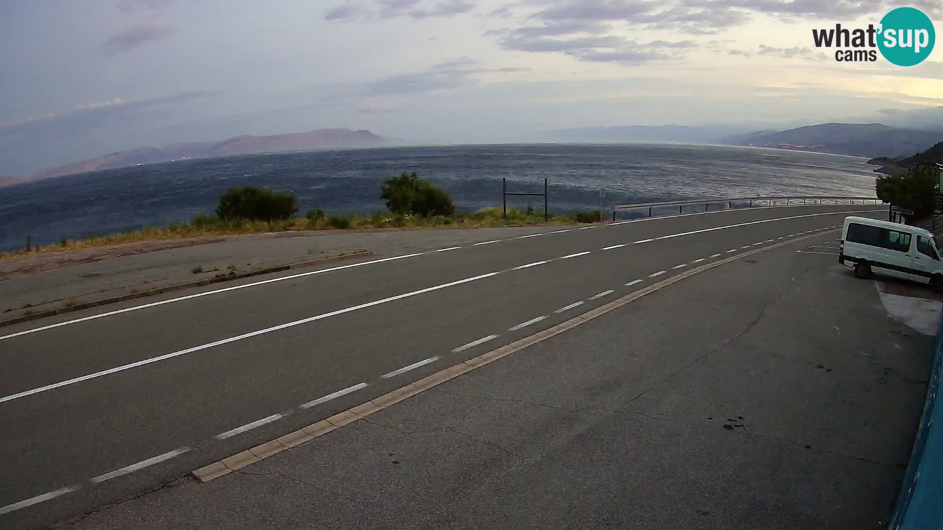 Webcam autoroute Adriatique D8 près de SENJ – vue sur l’île de KRK