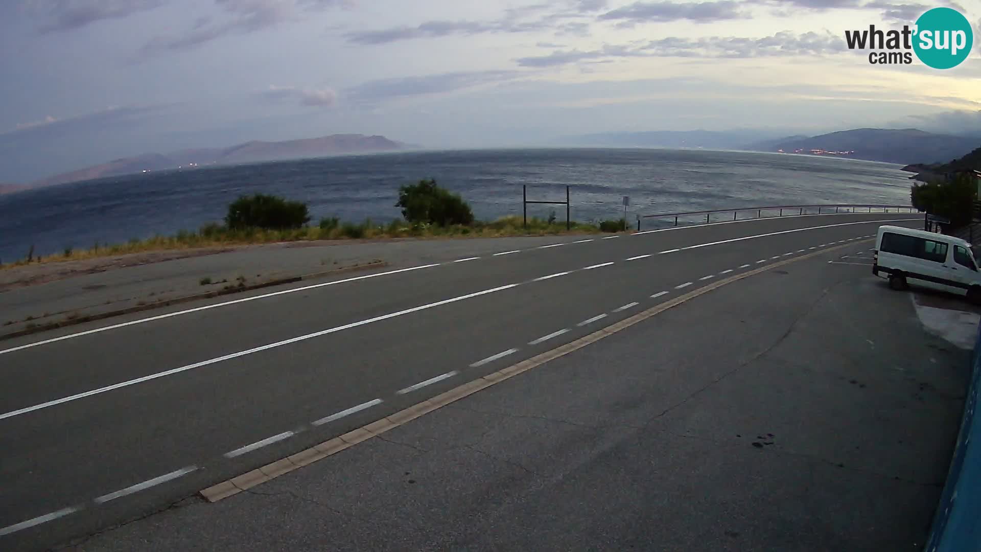 Webcam autoroute Adriatique D8 près de SENJ – vue sur l’île de KRK