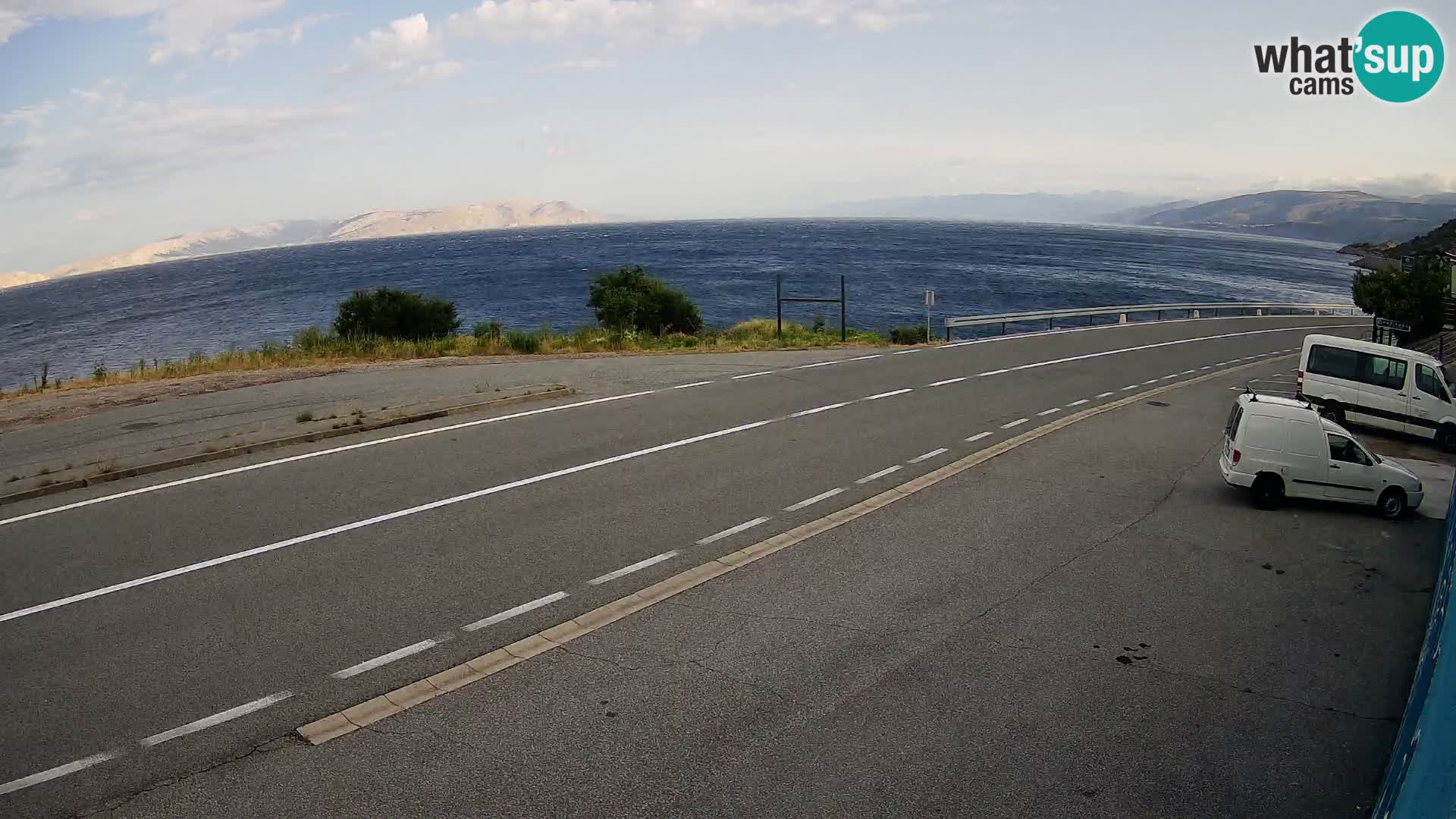 Webcam statale Adriatica D8 vicino SEGNA – Panorama su VEGLIA