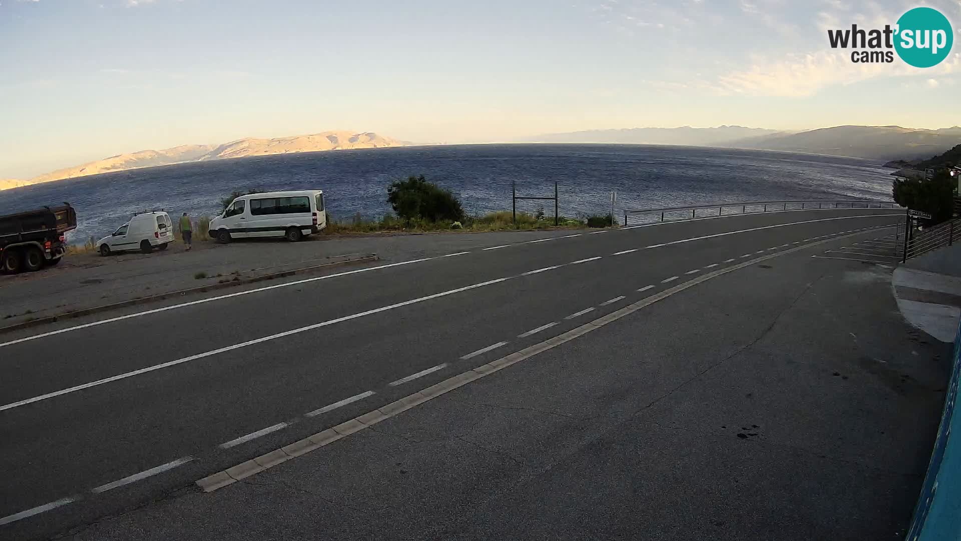 Webcam autopista adriática D8 cerca de SENJ – vista de la isla de KRK