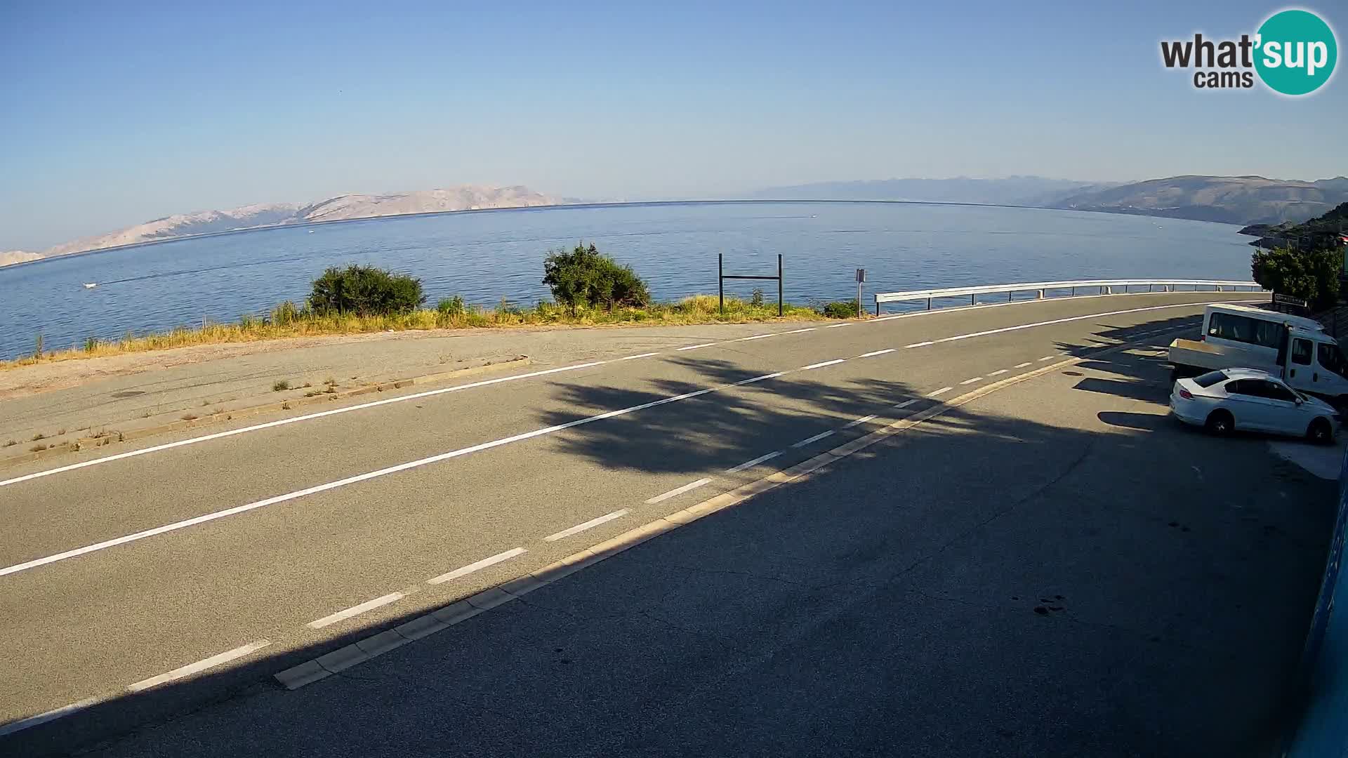 Web kamera Jadranska Magistrala kod SENJa – pogled na KRK