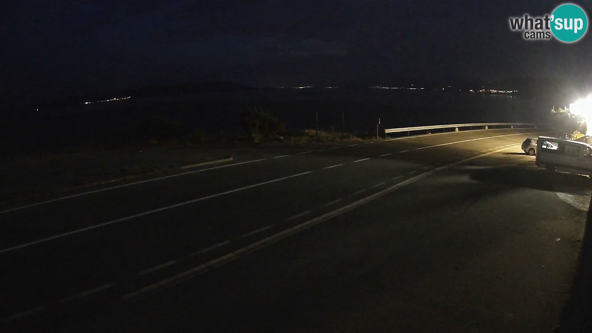 Webcam Adriatic highway D8 near SENJ – view to KRK island