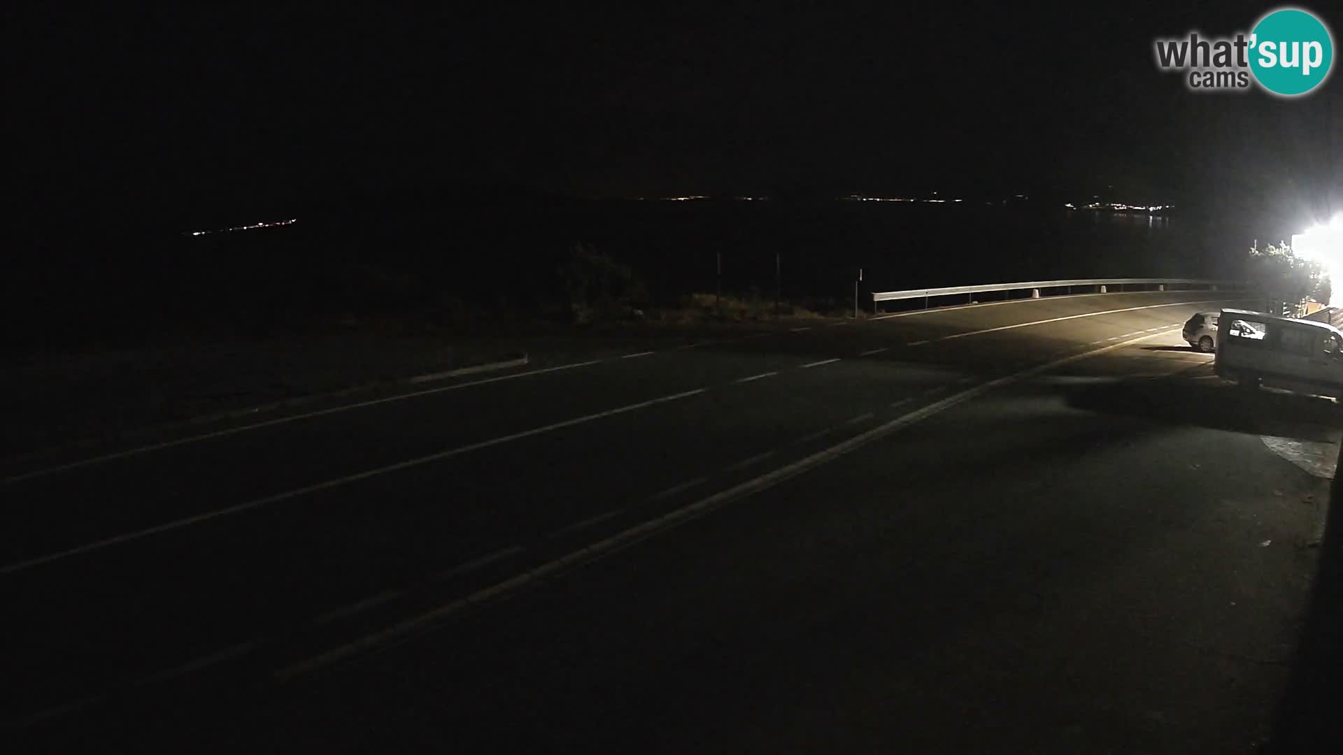 Webcam autopista adriática D8 cerca de SENJ – vista de la isla de KRK