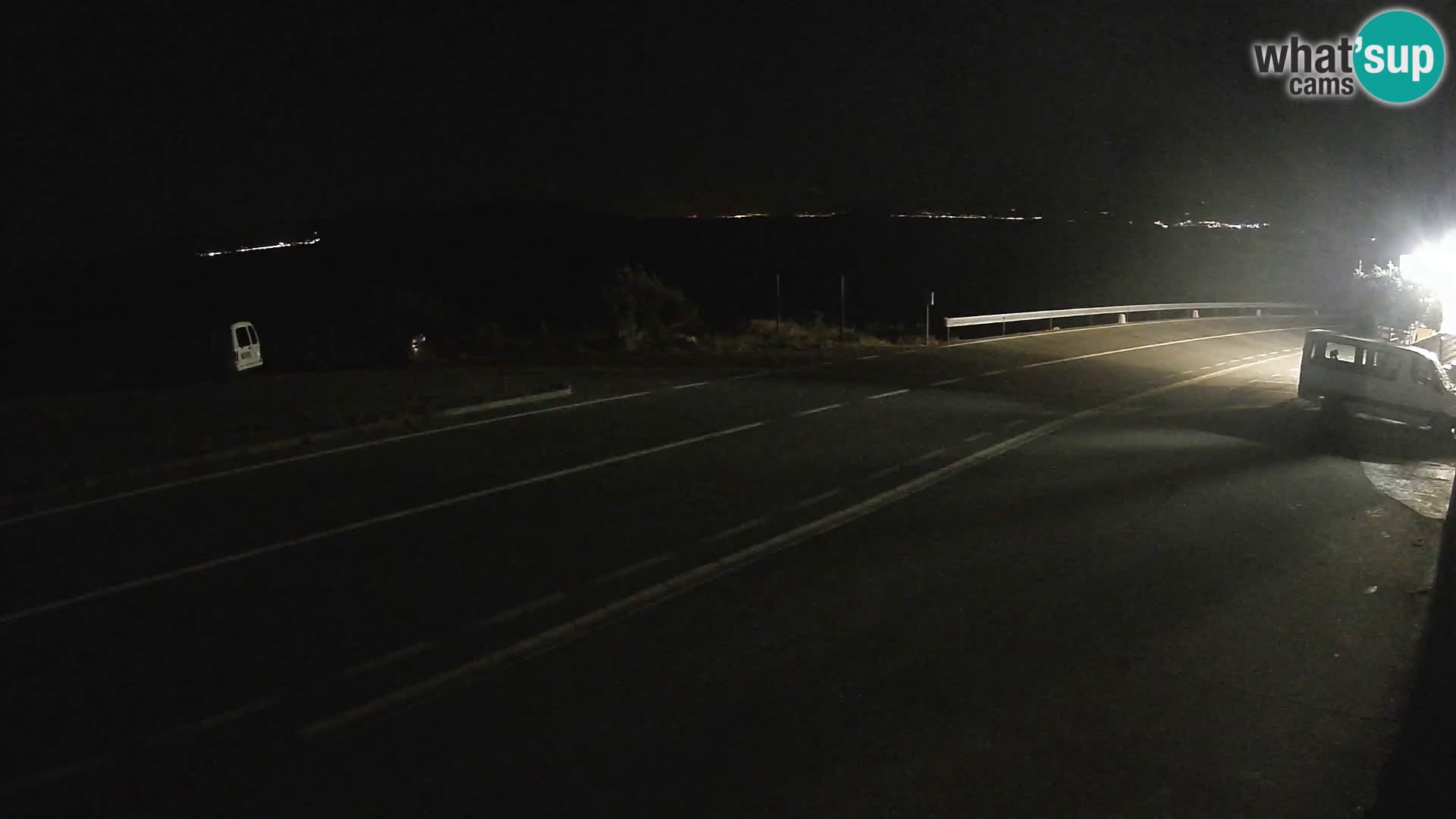 Webcam Adriatic highway D8 near SENJ – view to KRK island