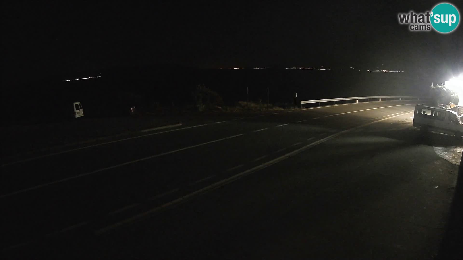 Webcam Adria-Autobahn D8 bei SENJ – Blick auf die Insel KRK
