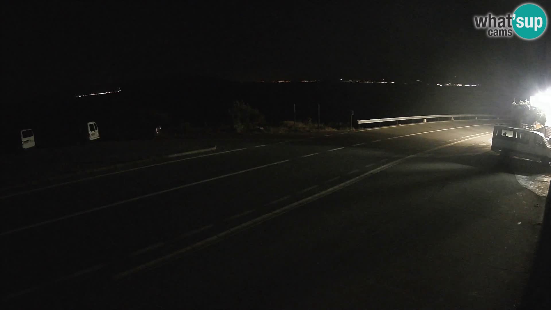 Webcam Adriatic highway D8 near SENJ – view to KRK island
