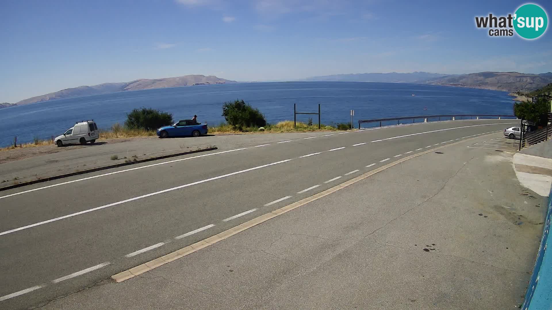 Webcam autoroute Adriatique D8 près de SENJ – vue sur l’île de KRK