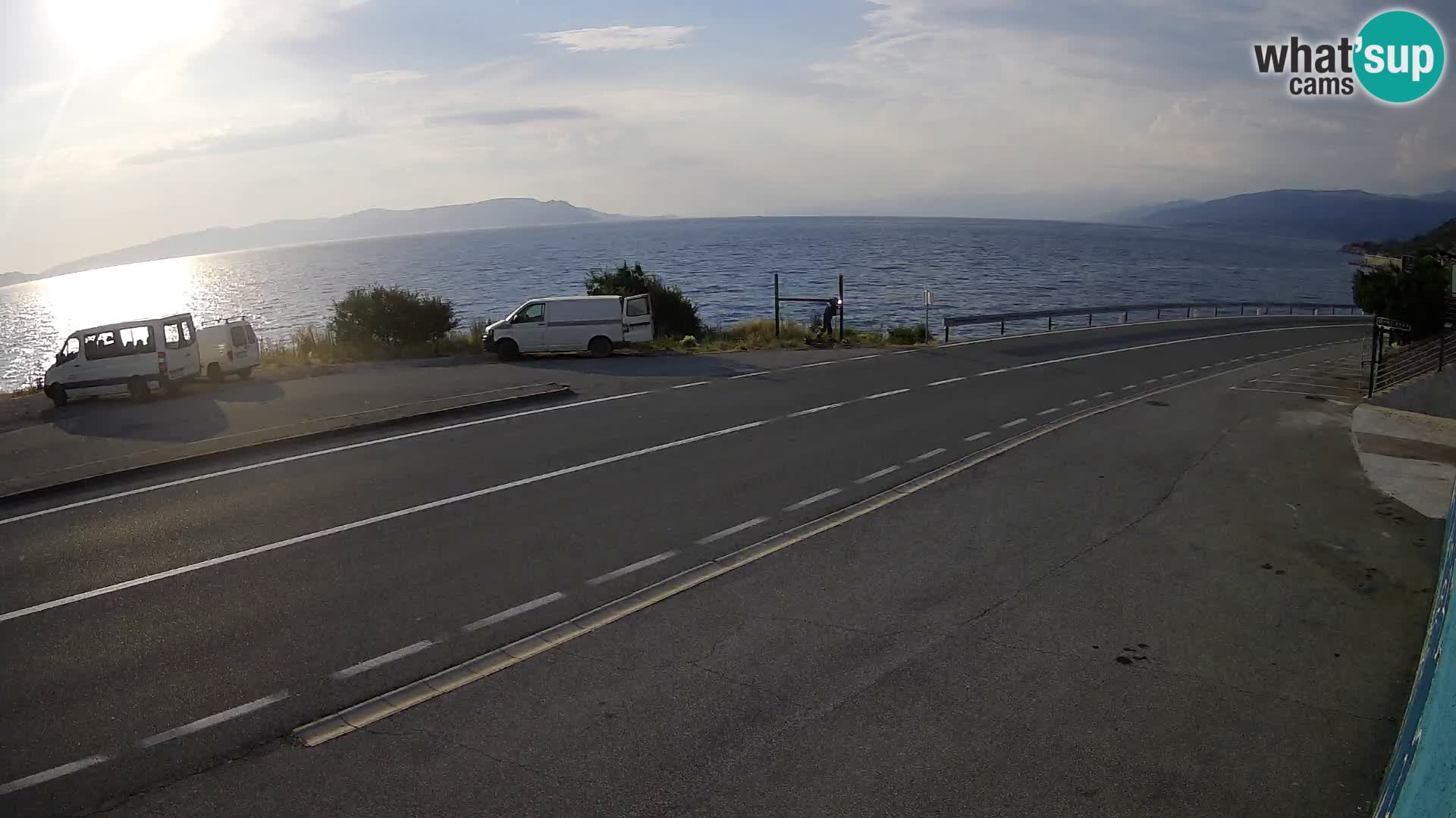 Webcam autopista adriática D8 cerca de SENJ – vista de la isla de KRK