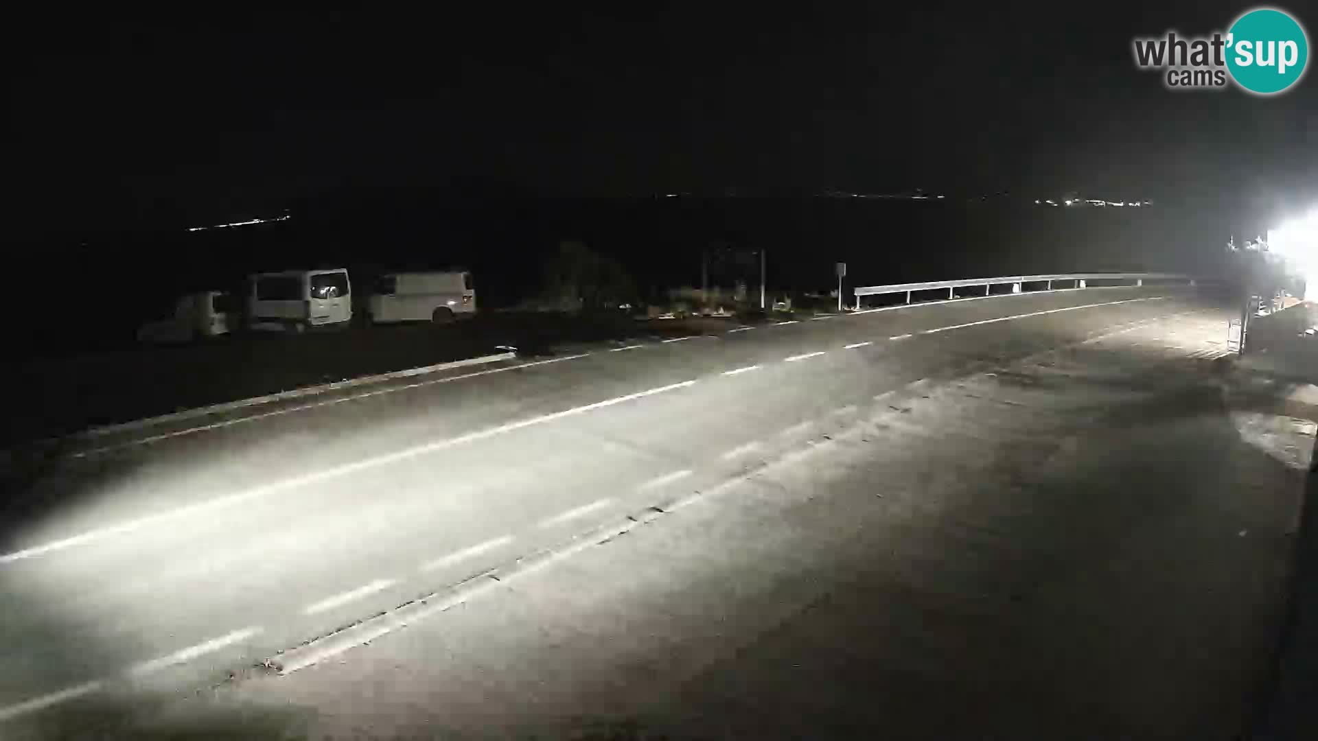 Webcam Adriatic highway D8 near SENJ – view to KRK island
