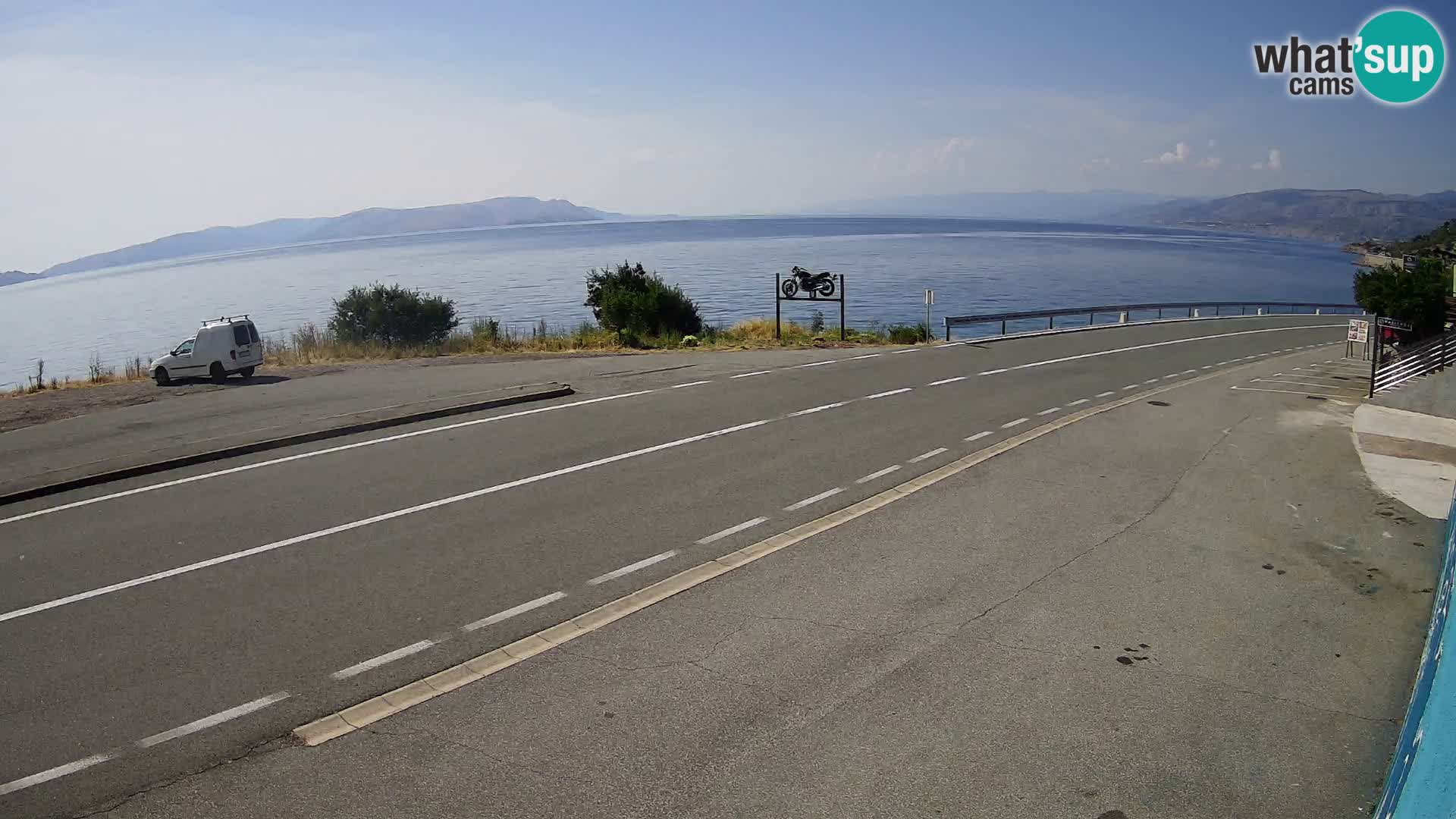 Webcam autopista adriática D8 cerca de SENJ – vista de la isla de KRK