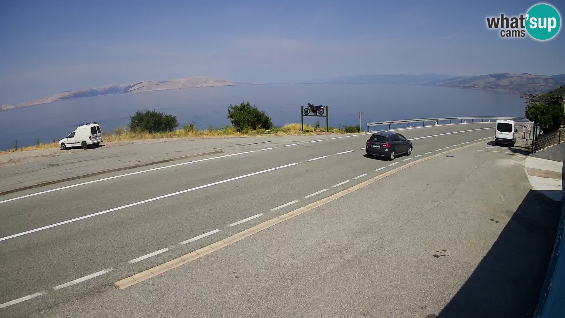 Web kamera Jadranska Magistrala kod SENJa – pogled na KRK