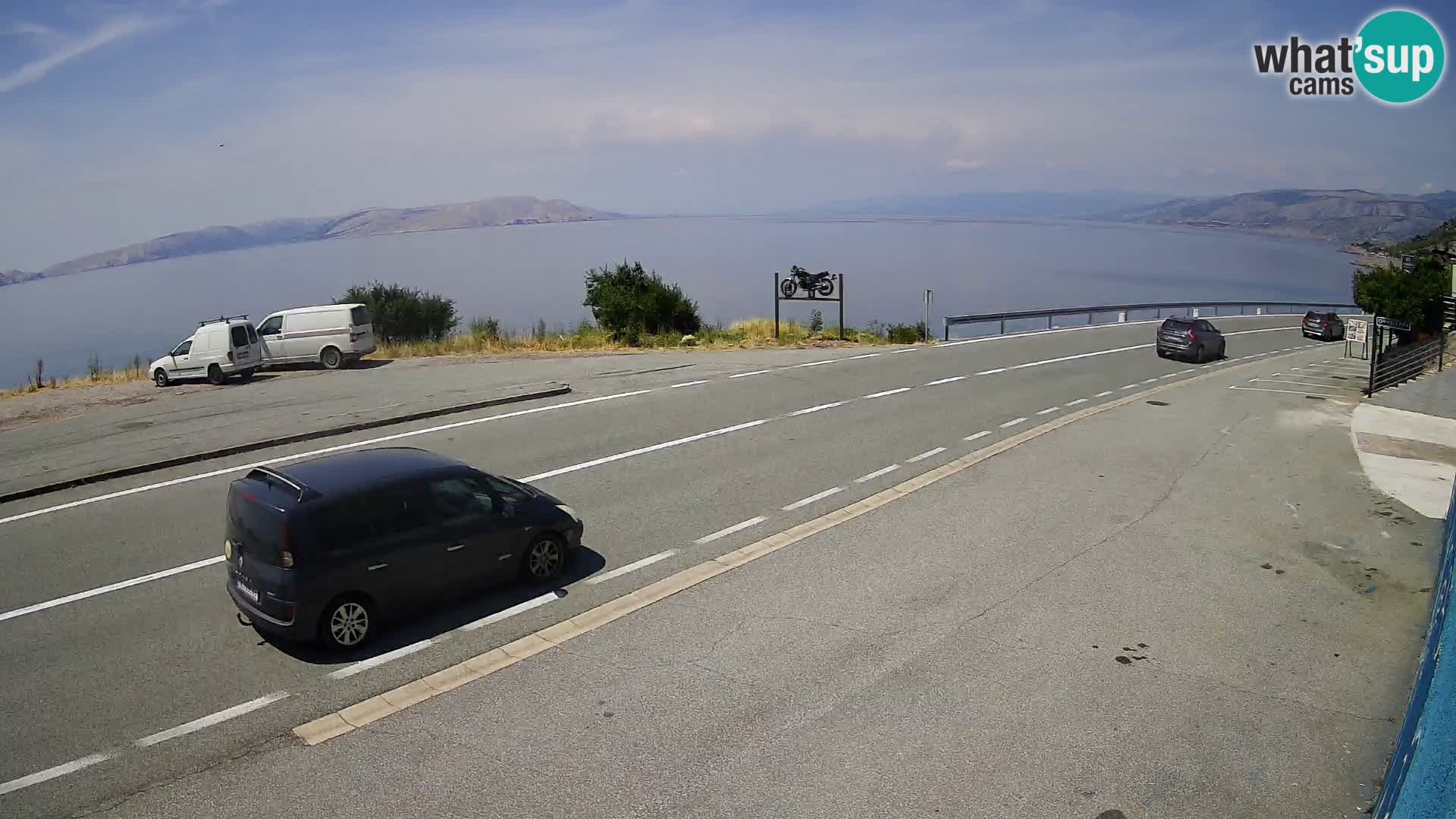 Webcam autoroute Adriatique D8 près de SENJ – vue sur l’île de KRK