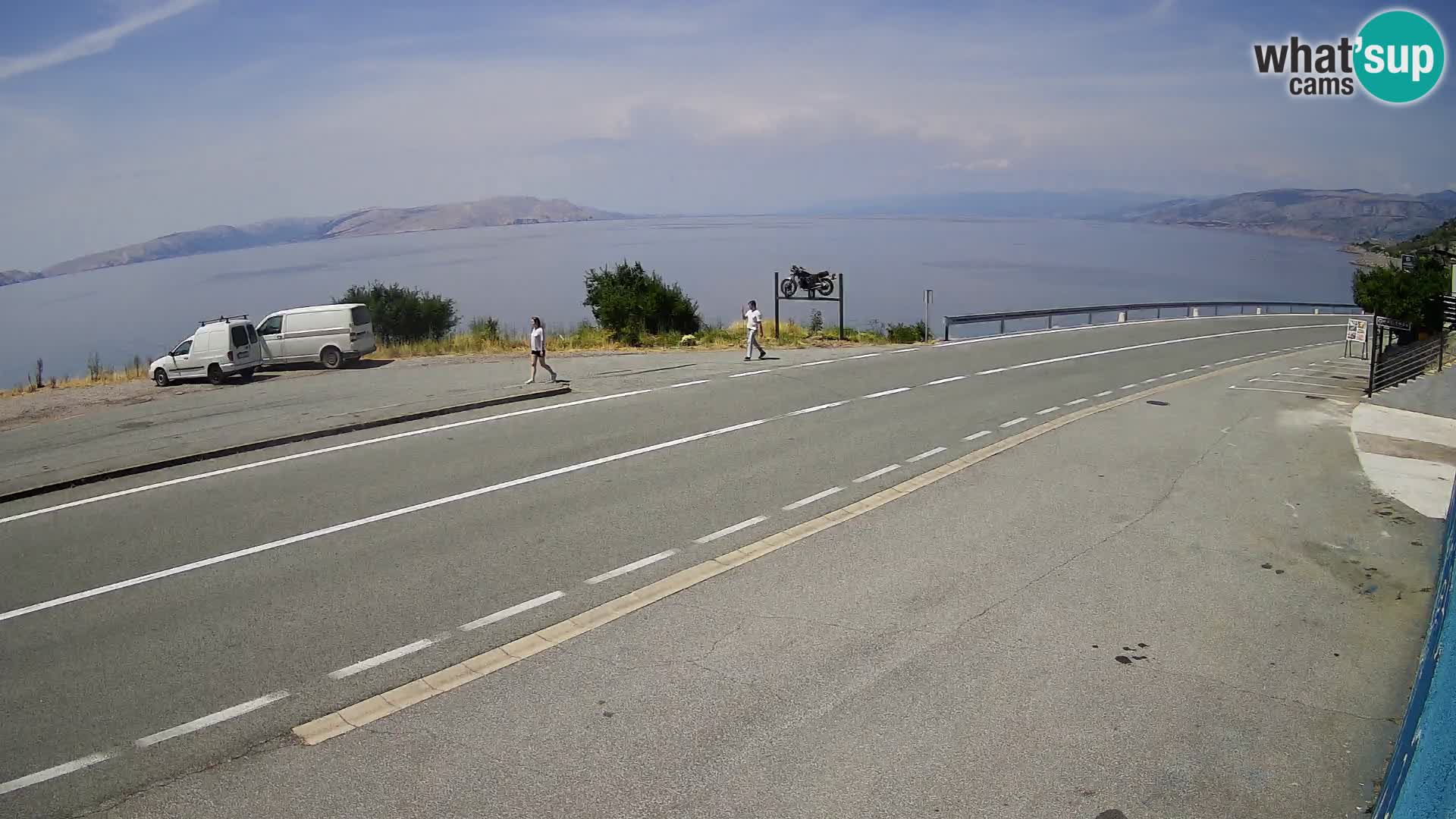 Webcam autopista adriática D8 cerca de SENJ – vista de la isla de KRK