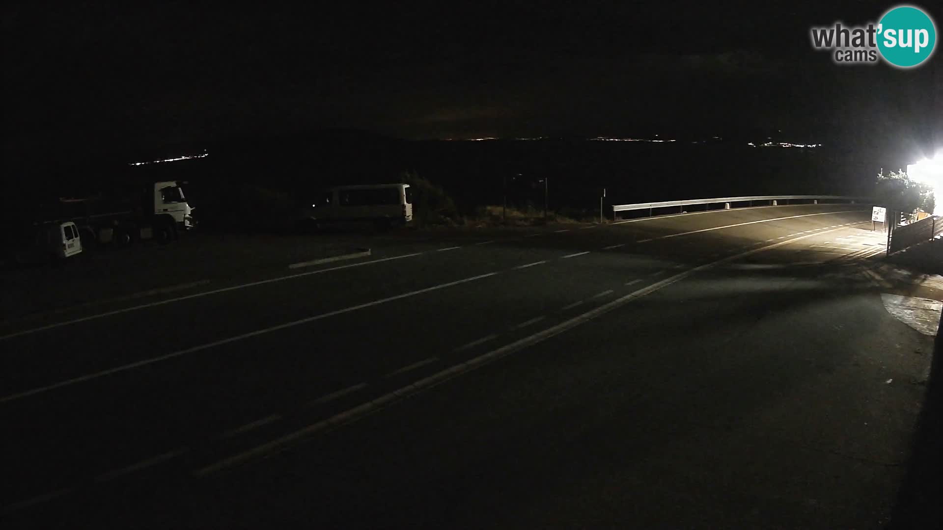 Webcam Adriatic highway D8 near SENJ – view to KRK island