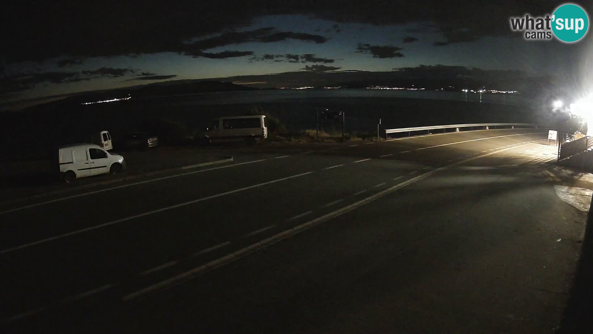 Webcam Adria-Autobahn D8 bei SENJ – Blick auf die Insel KRK